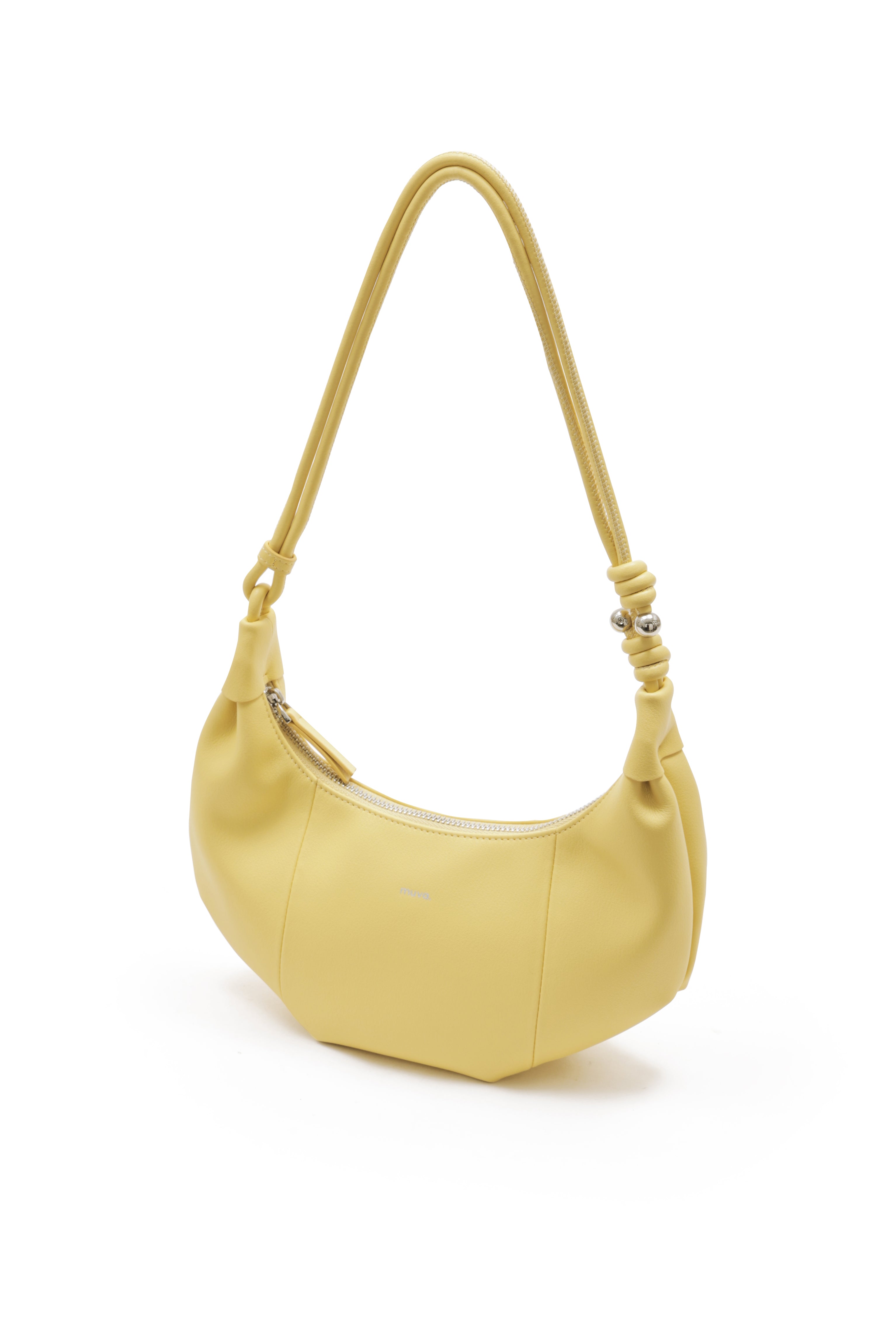 Lille Yellow Leather Underarm Bag