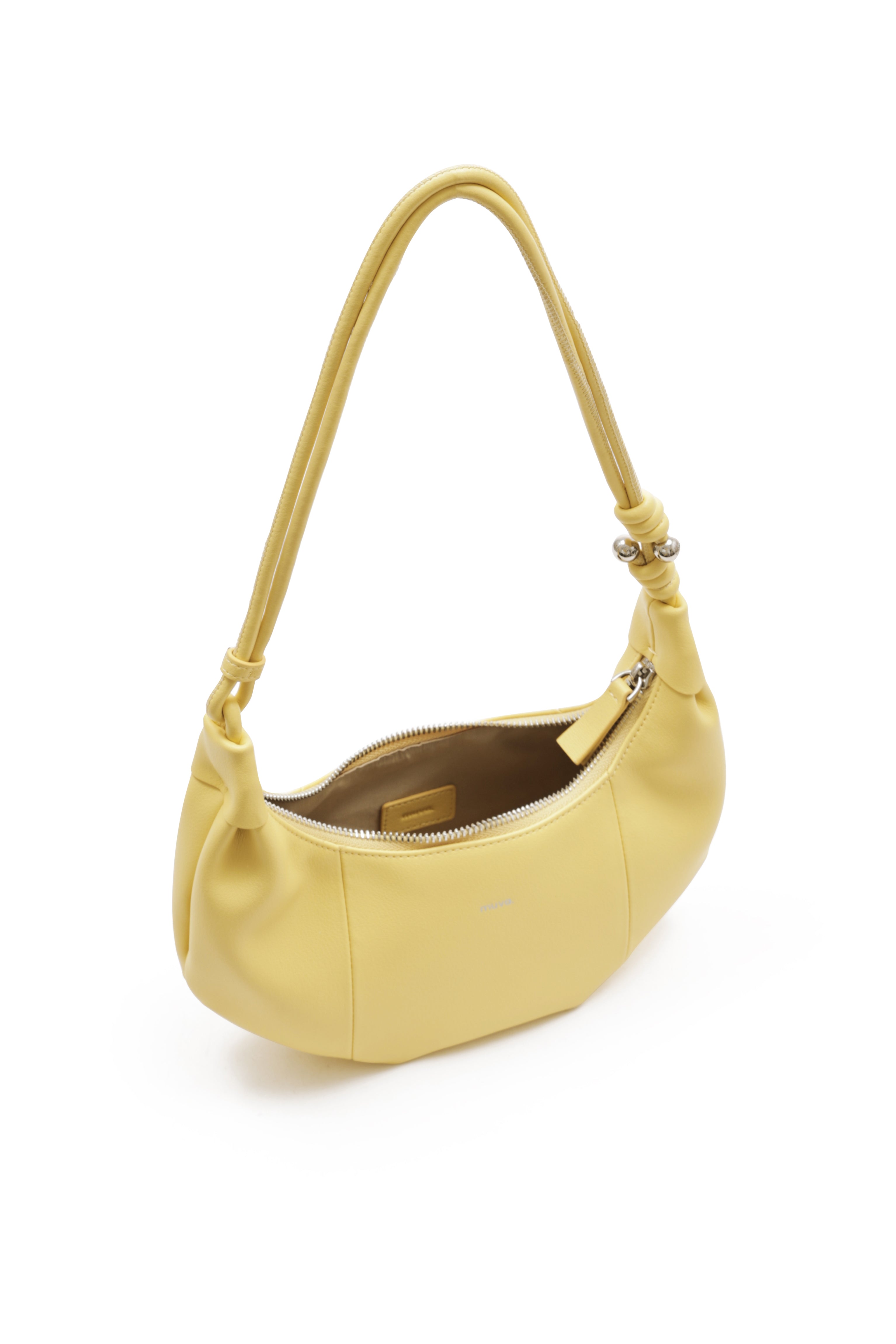 Lille Yellow Leather Underarm Bag