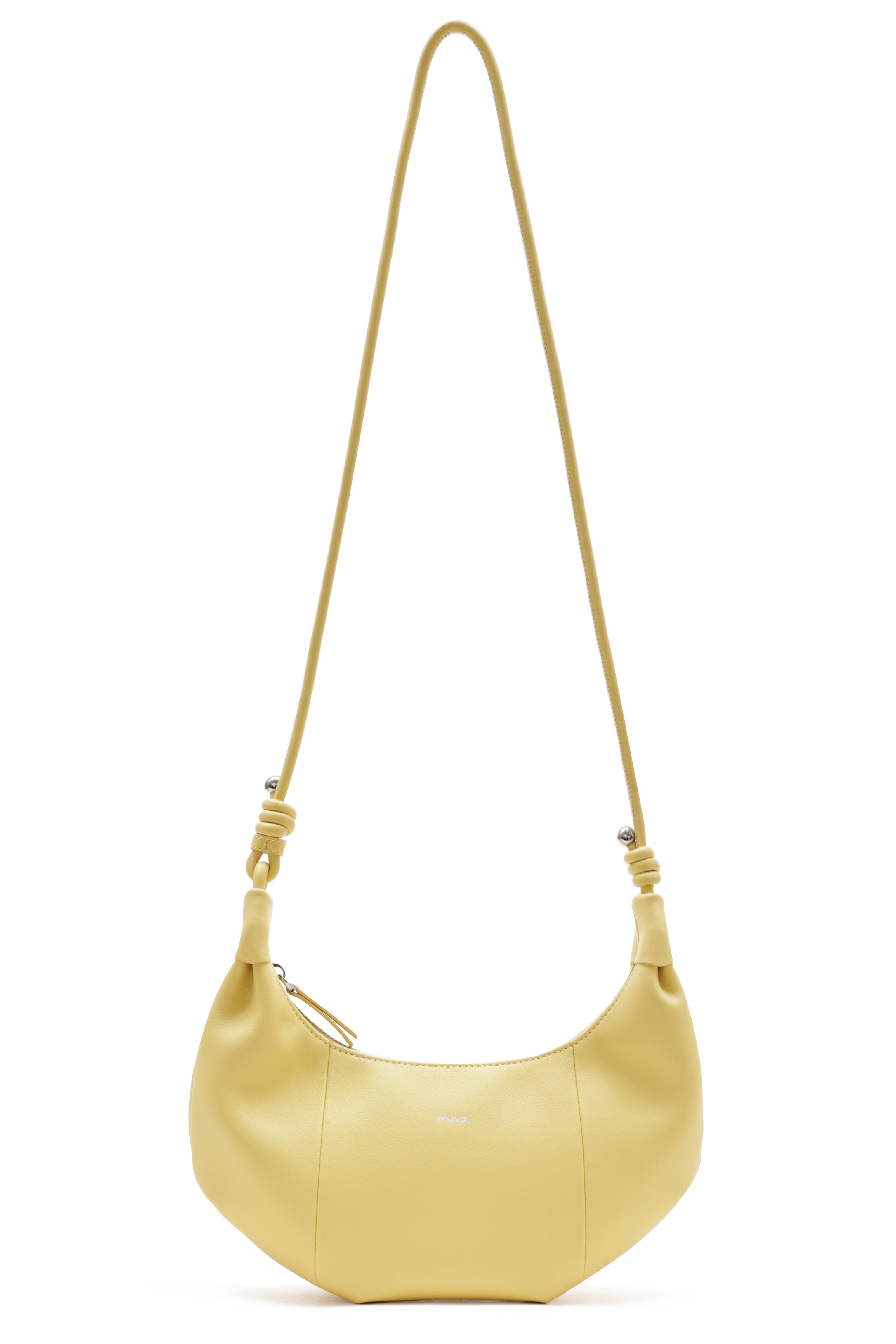 Lille Yellow Leather Underarm Bag