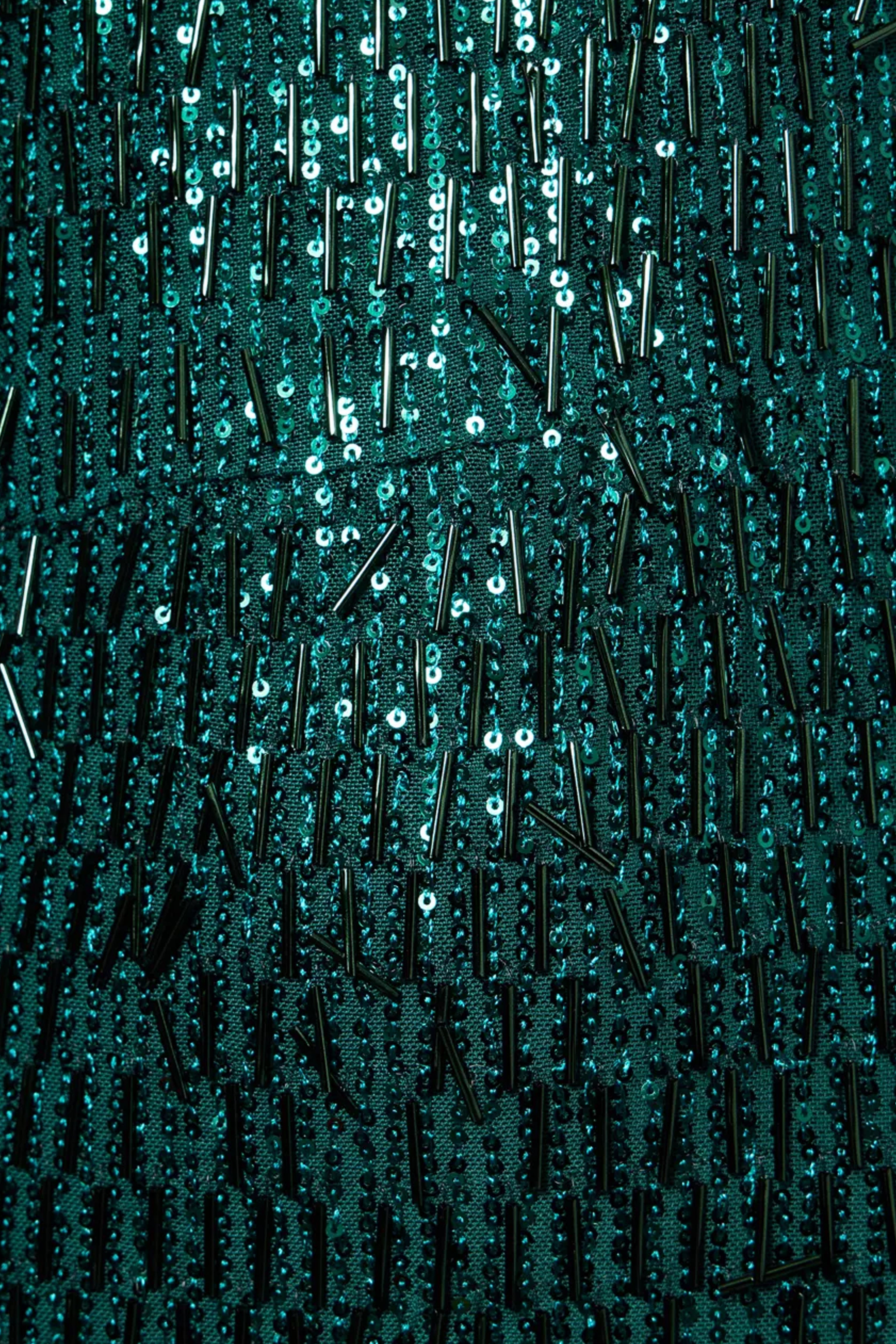 Foxy Green Sequin Mini Dress