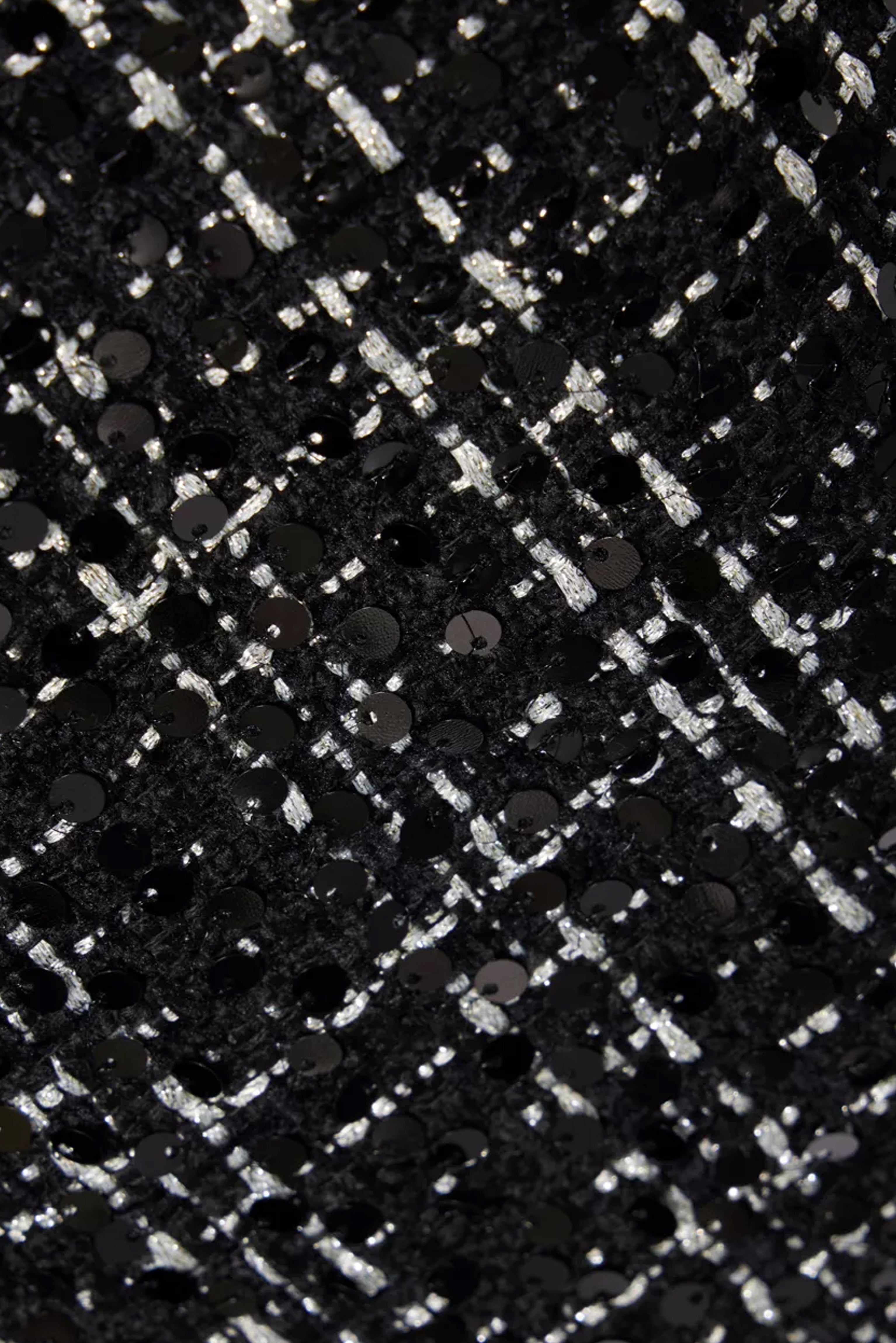 Janette Black Sequin Tweed Mini Skirt