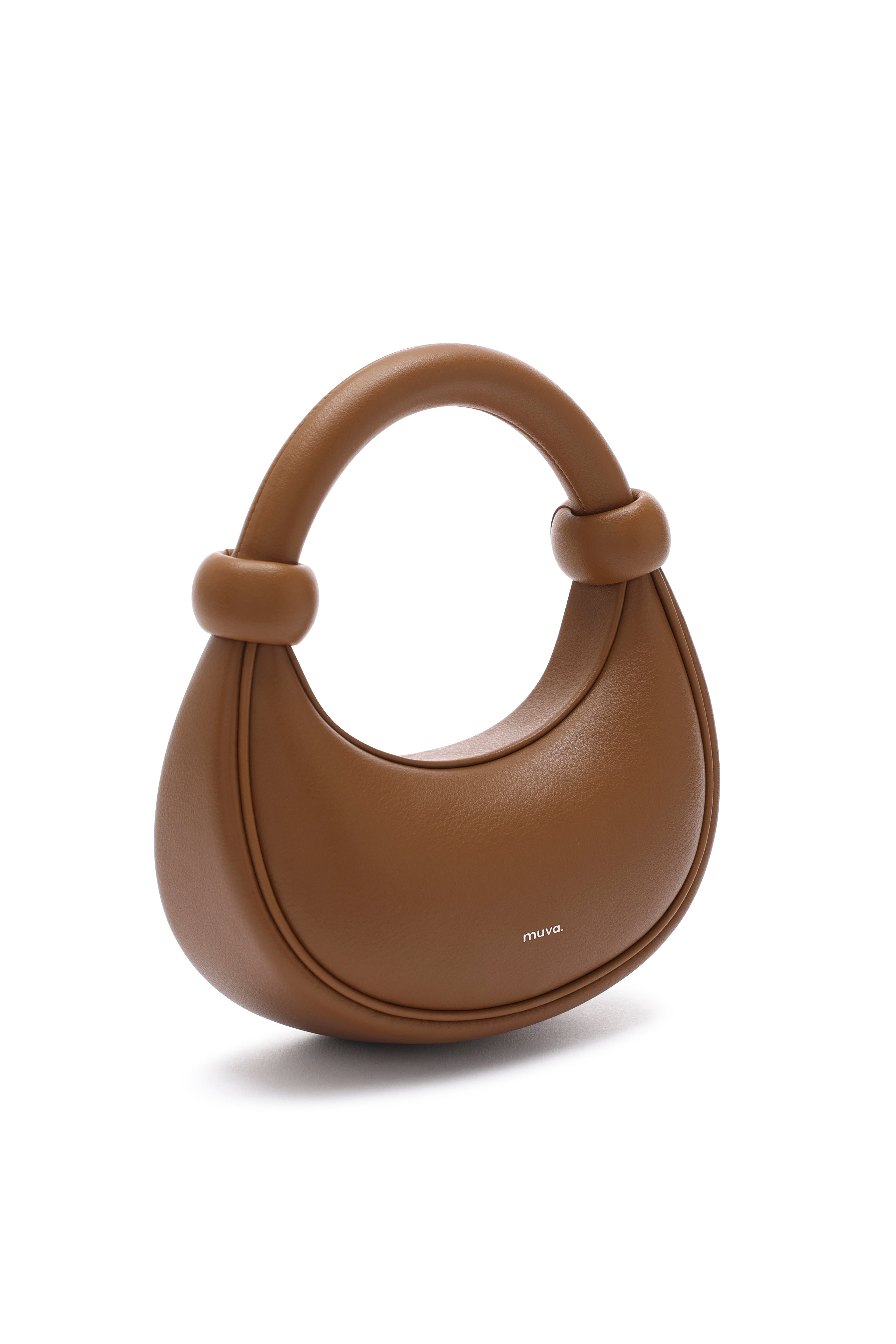 Kyoto Brown Leather Crossbody Crescent Bag