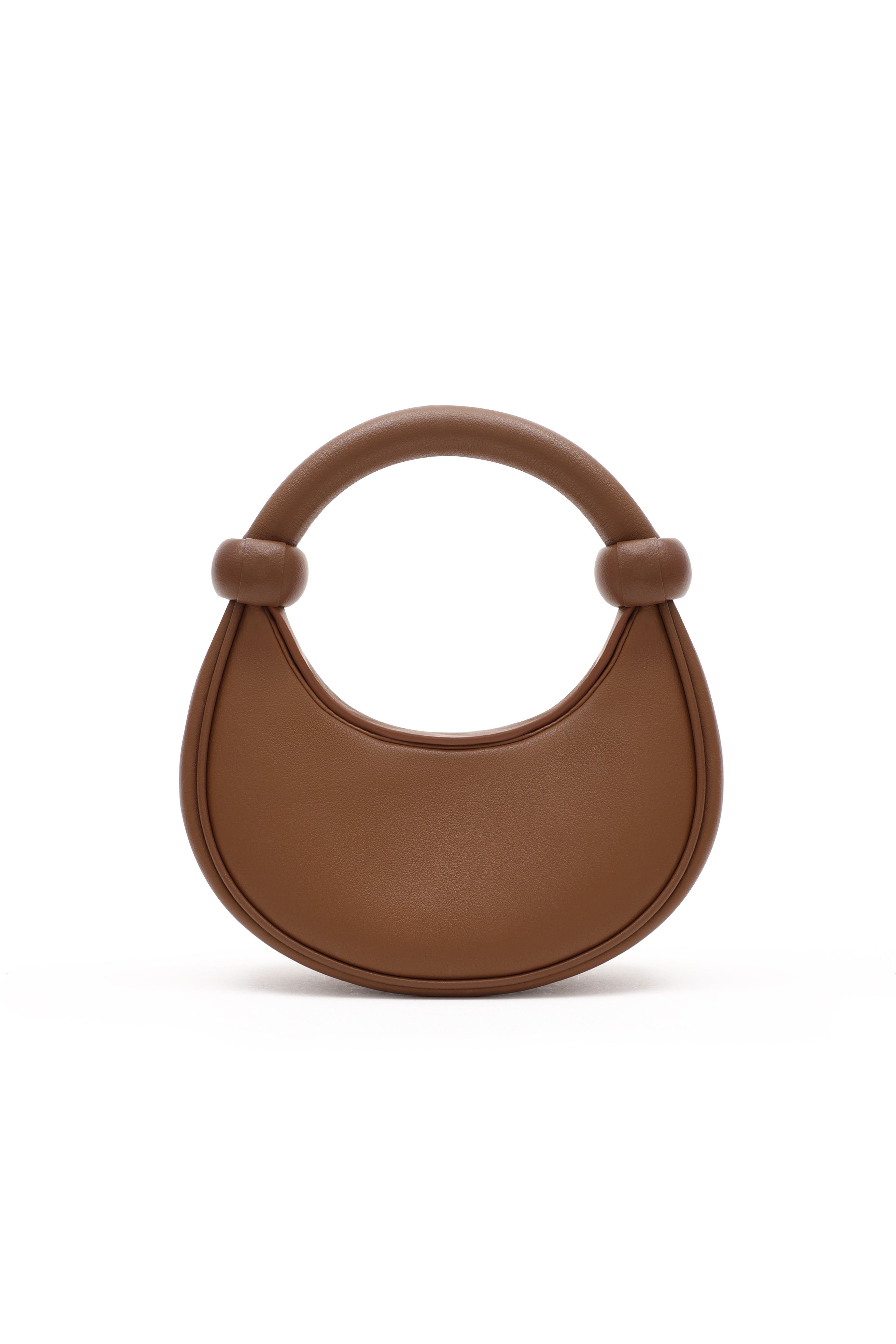 Kyoto Brown Leather Crossbody Crescent Bag