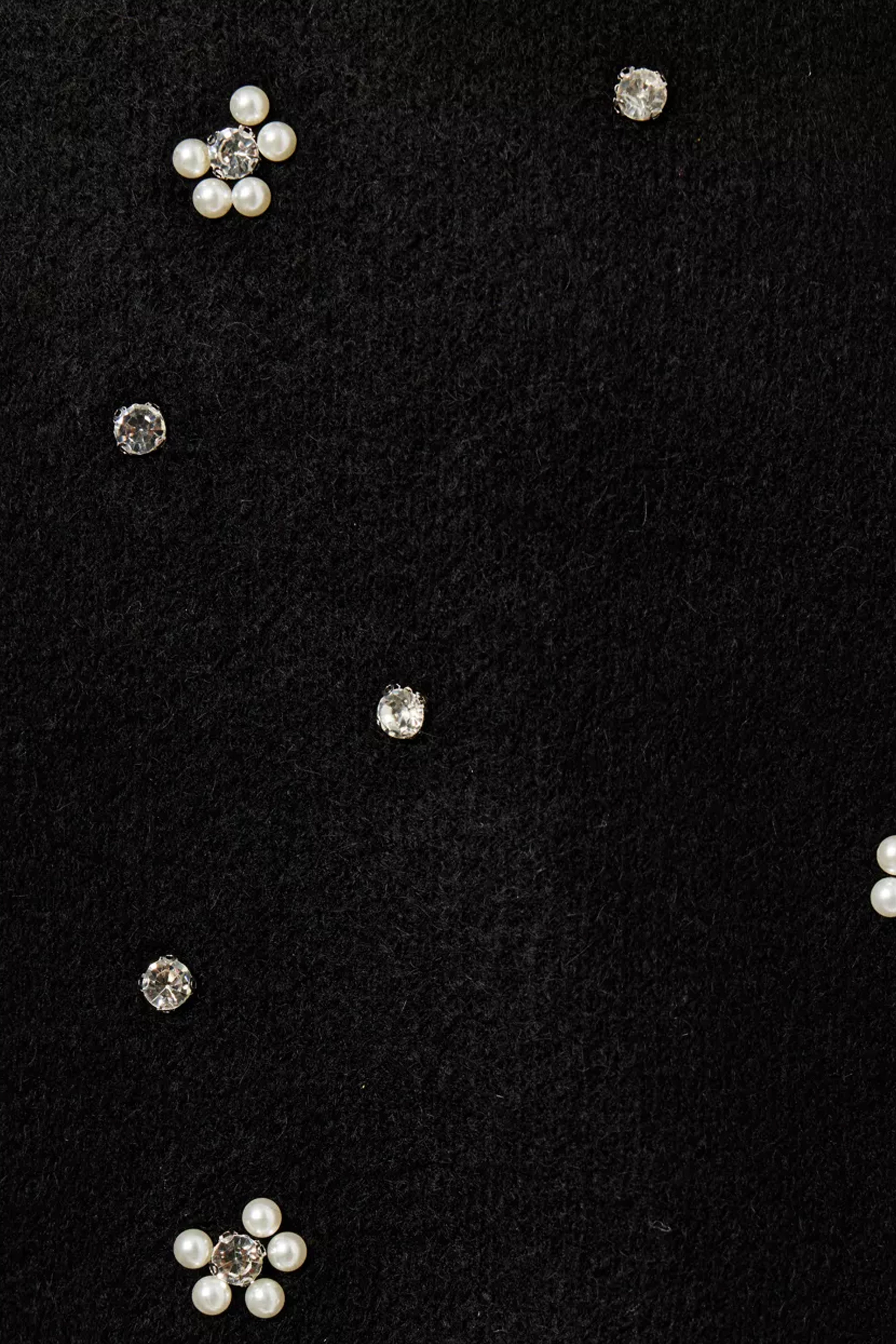 Luna Black Embellished Knitted Cardigan