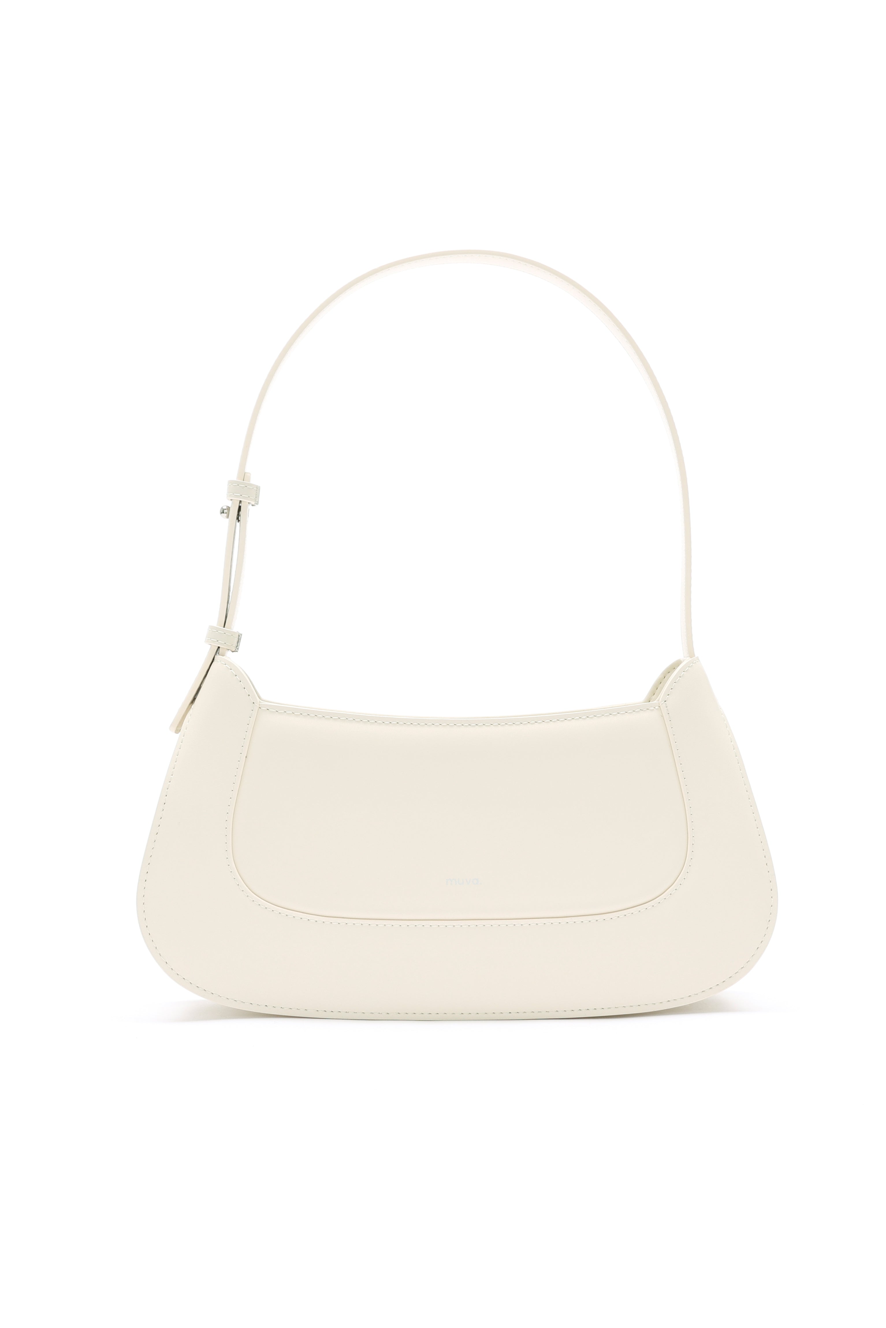 Dakota White Shoulder Baguette Bag