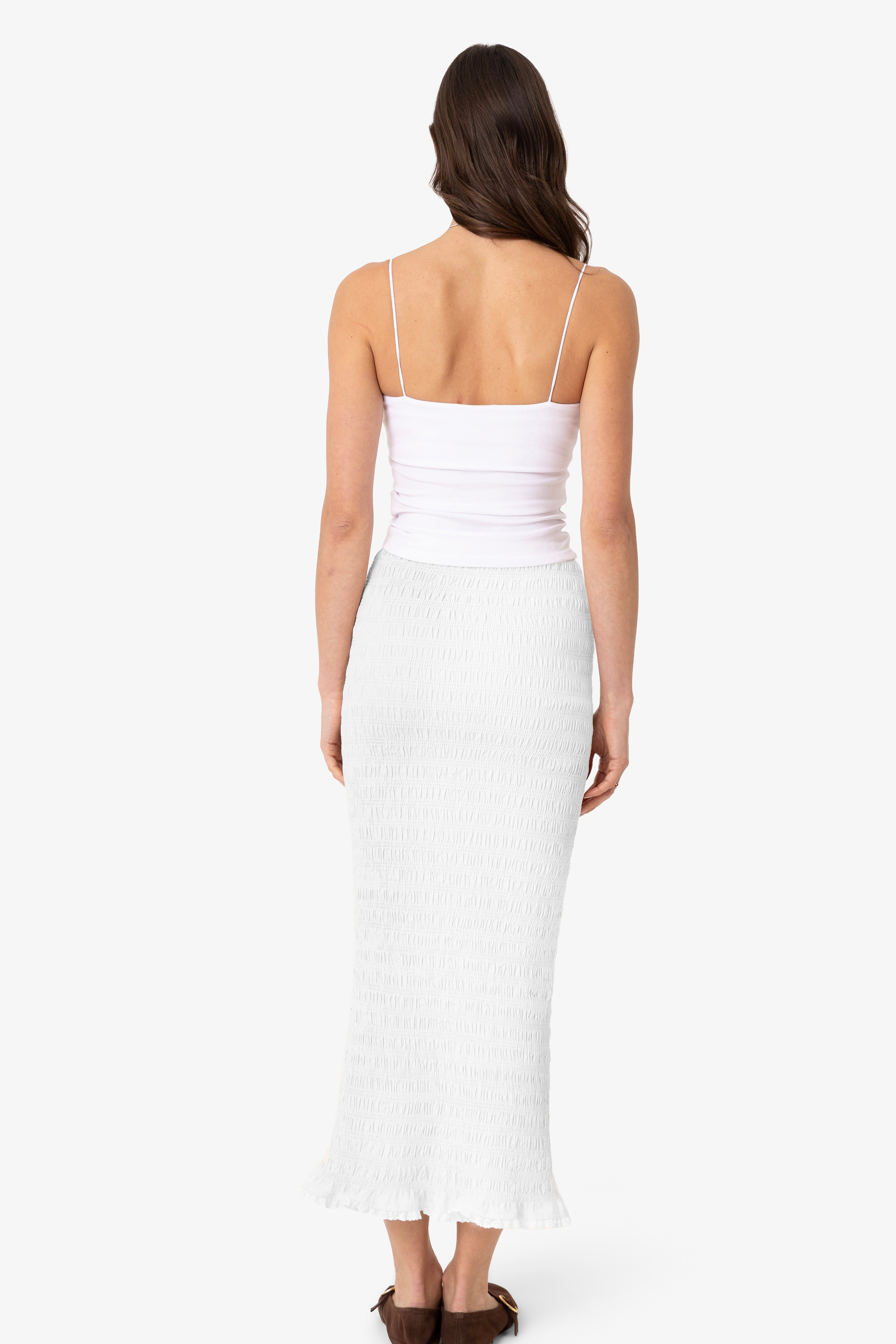 Chelsea Cotton Ivory Maxi Skirt