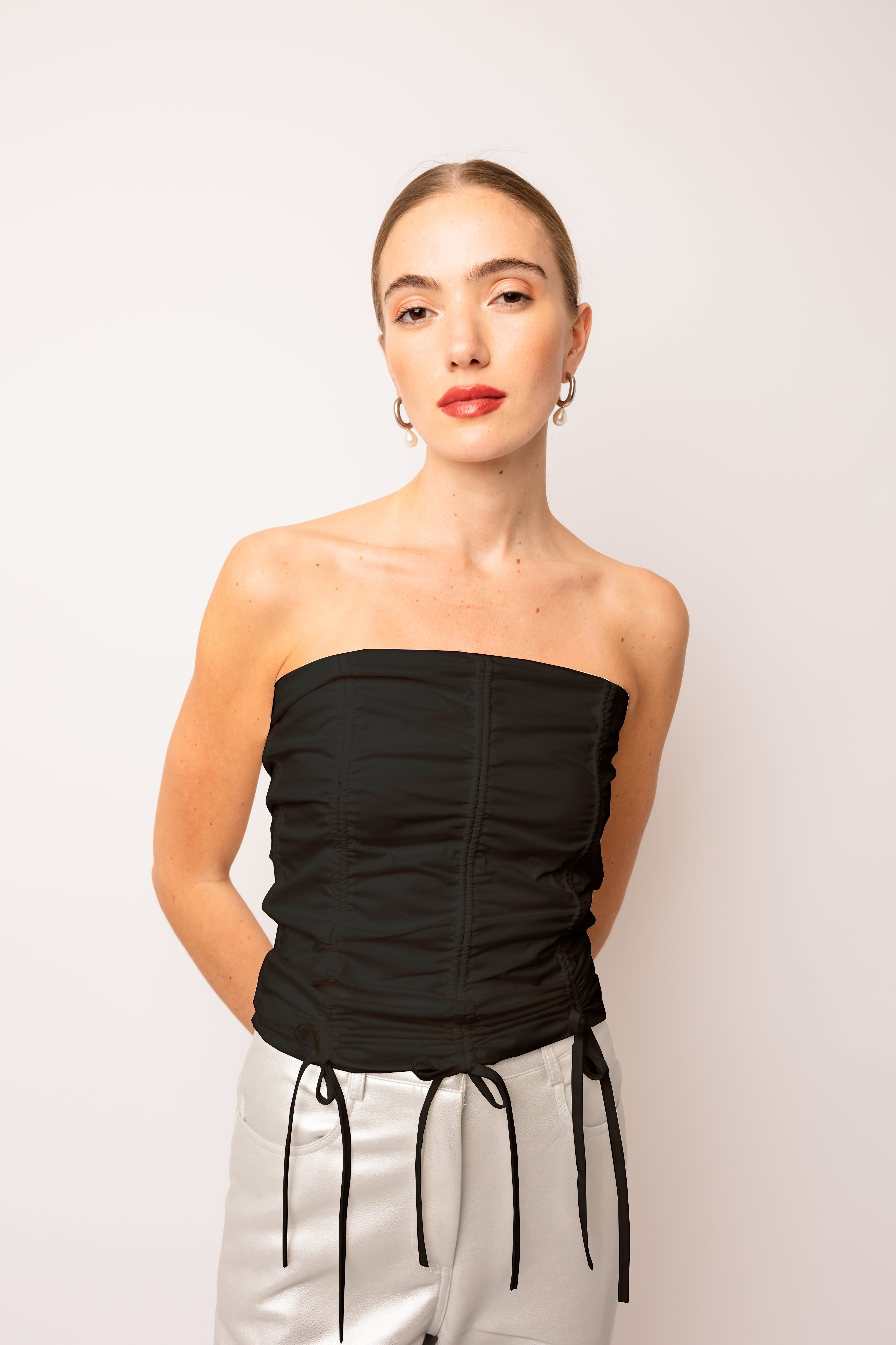 Alexa Pure Cotton Black Utility Top