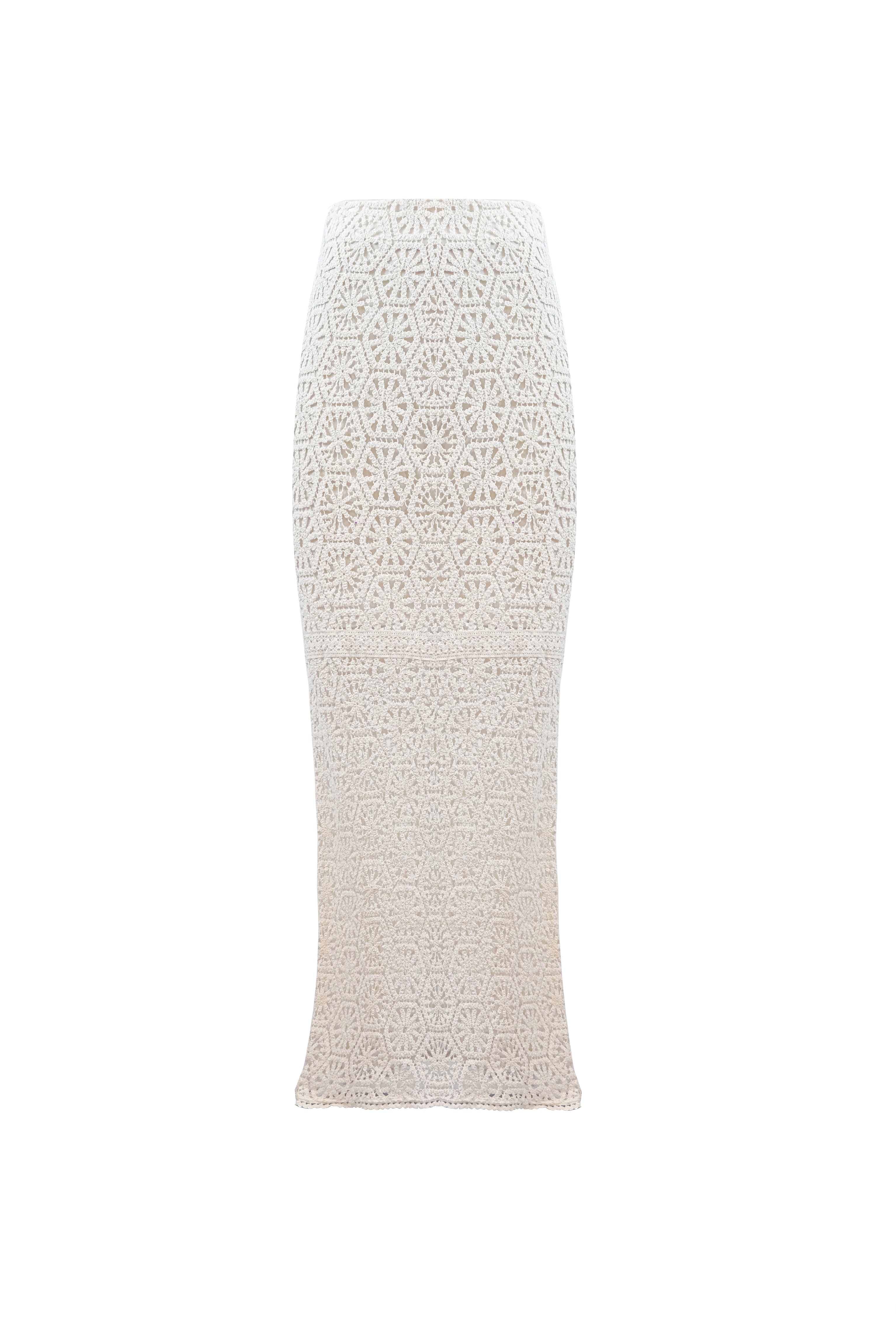 Capri Crochet Lace Maxi Skirt