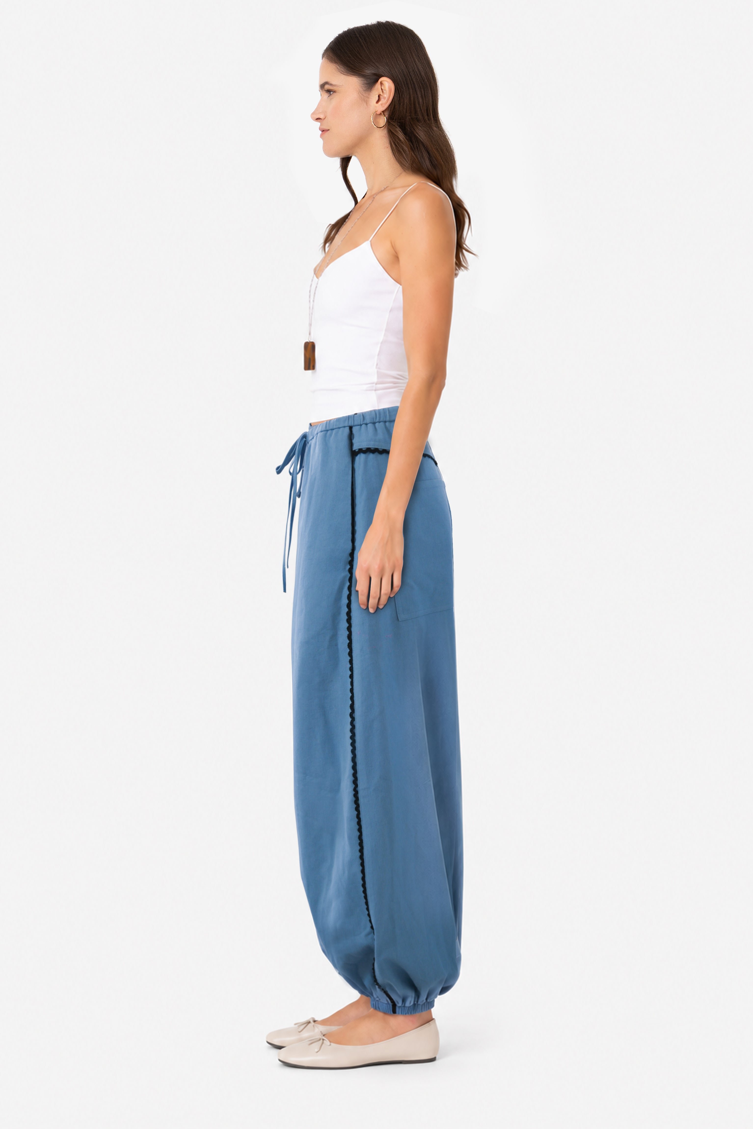 Miami Balloon Trousers - Denim Blue