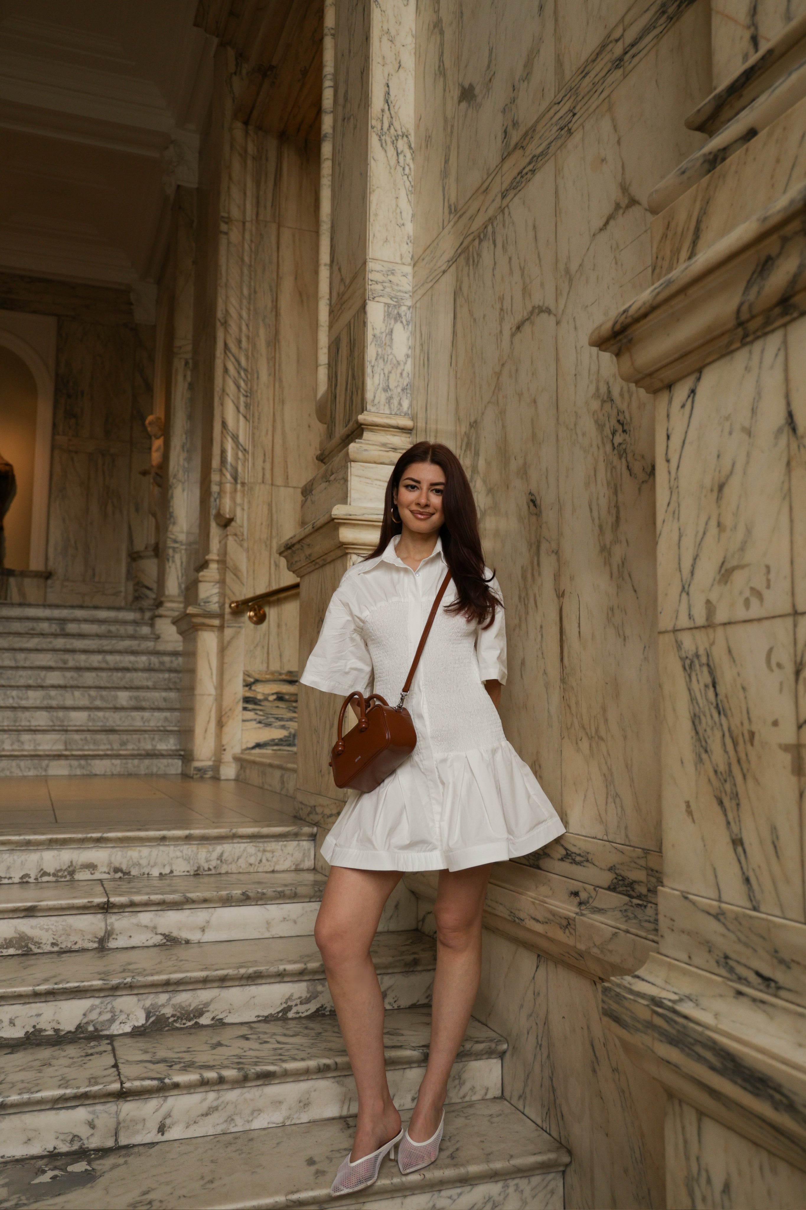 Kirsty Pure Cotton White Shirt Dress