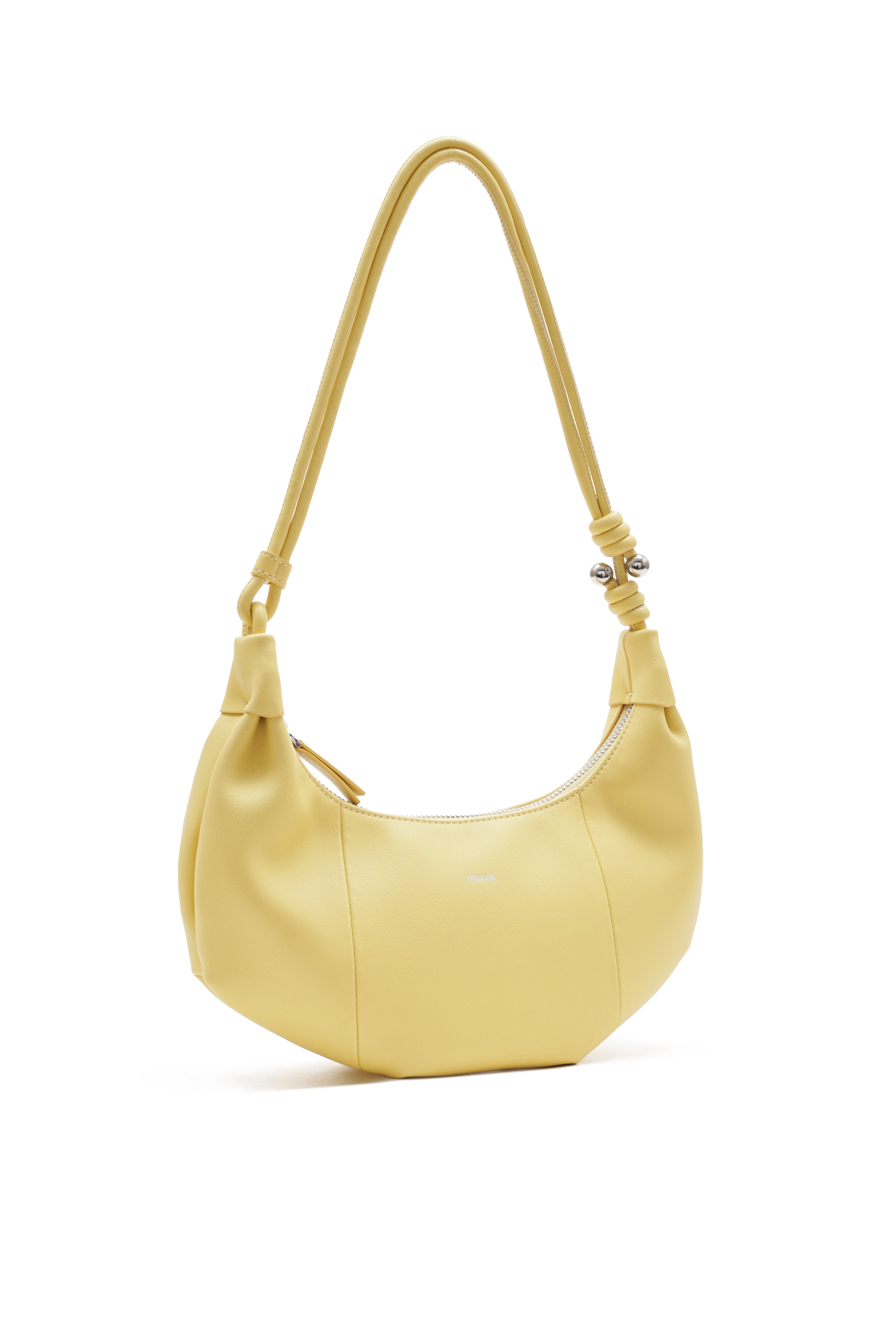 Lille Yellow Leather Underarm Bag