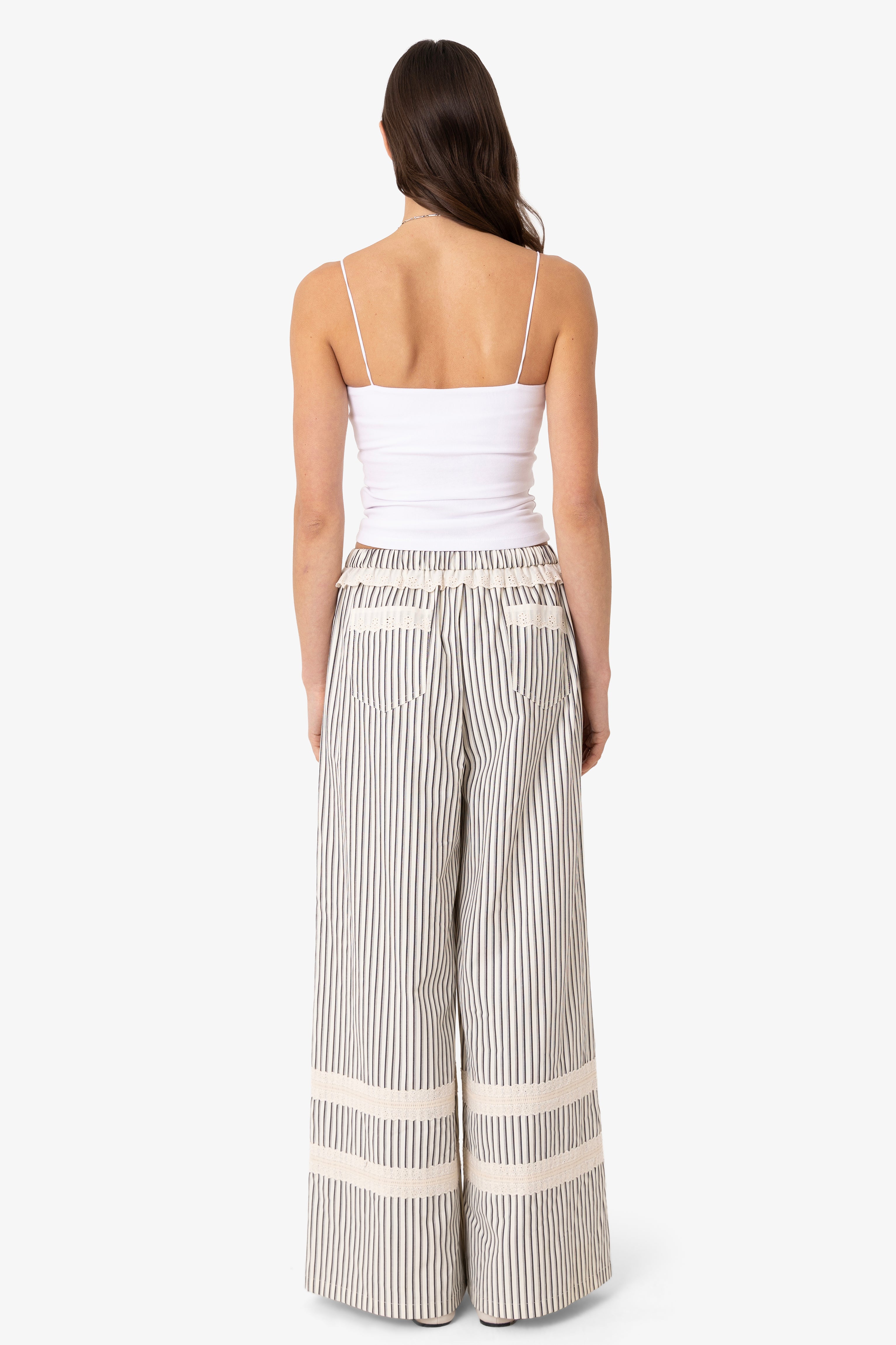 Sloane Stripe Wide Leg Trousers