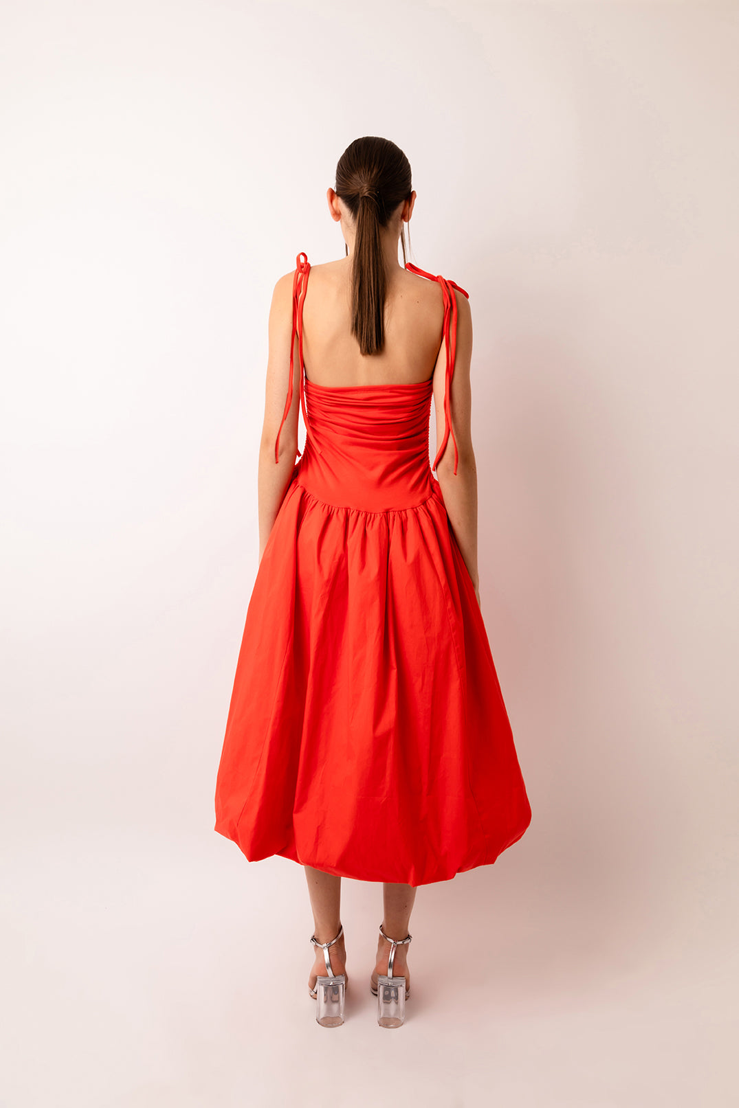 Alexa Tiger Orange Puffball Dress