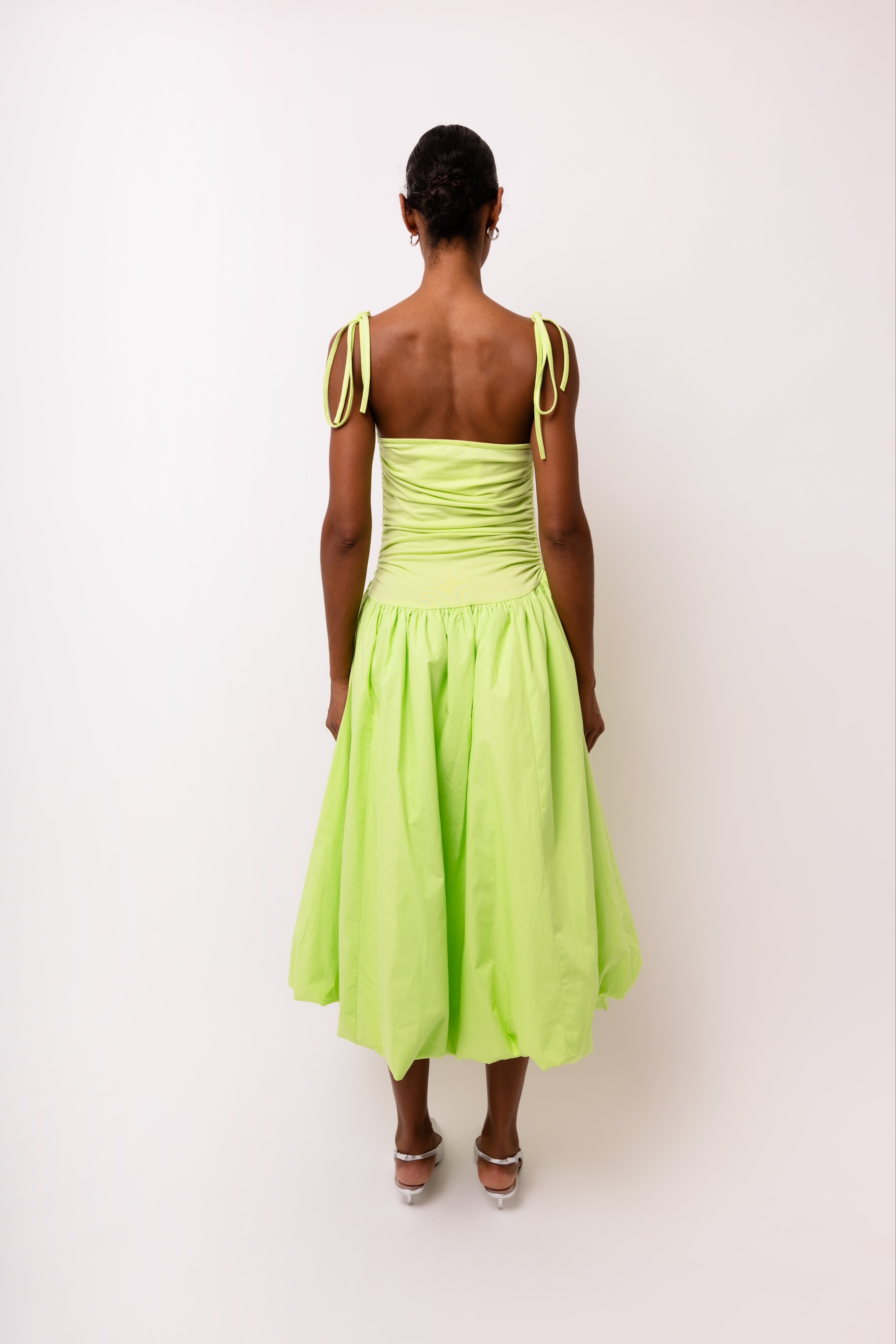 Alexa Lime Green Puffball Dress