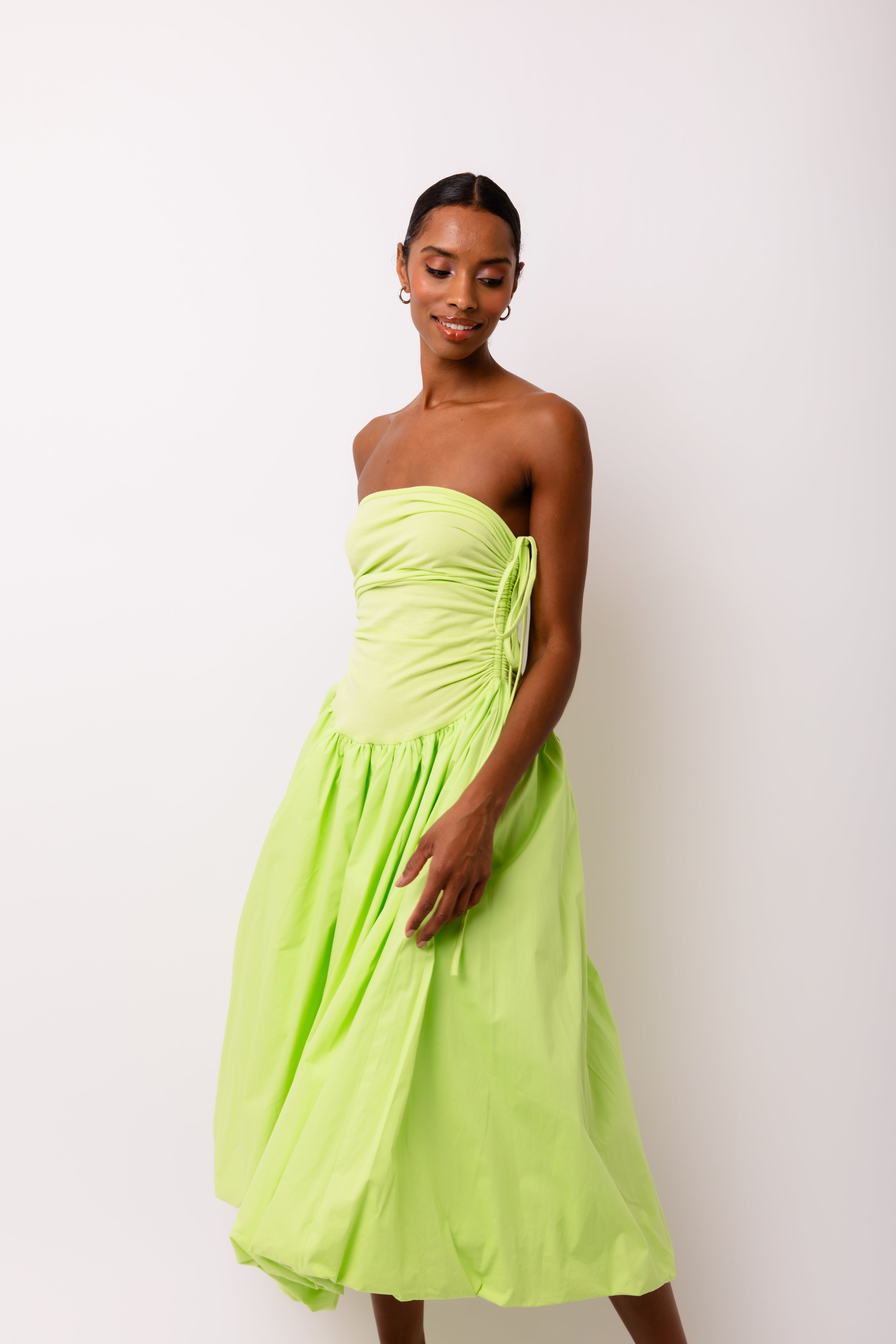 Alexa Lime Green Puffball Dress
