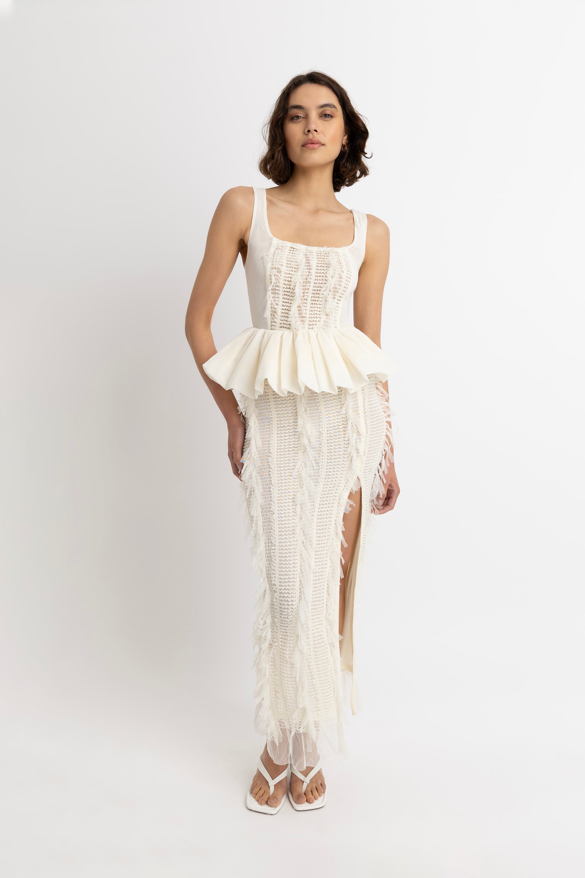 Calla Ivory Peplum Top