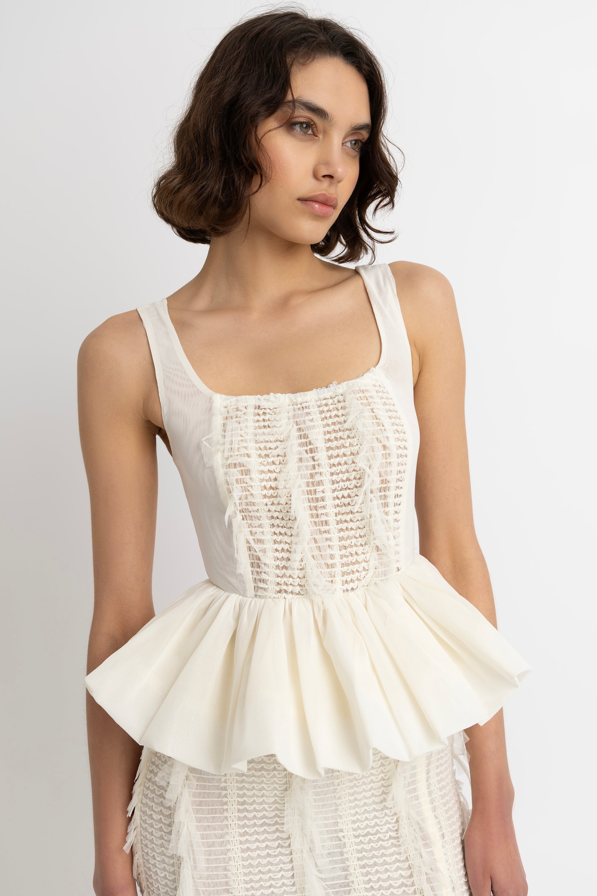 Calla Ivory Peplum Top