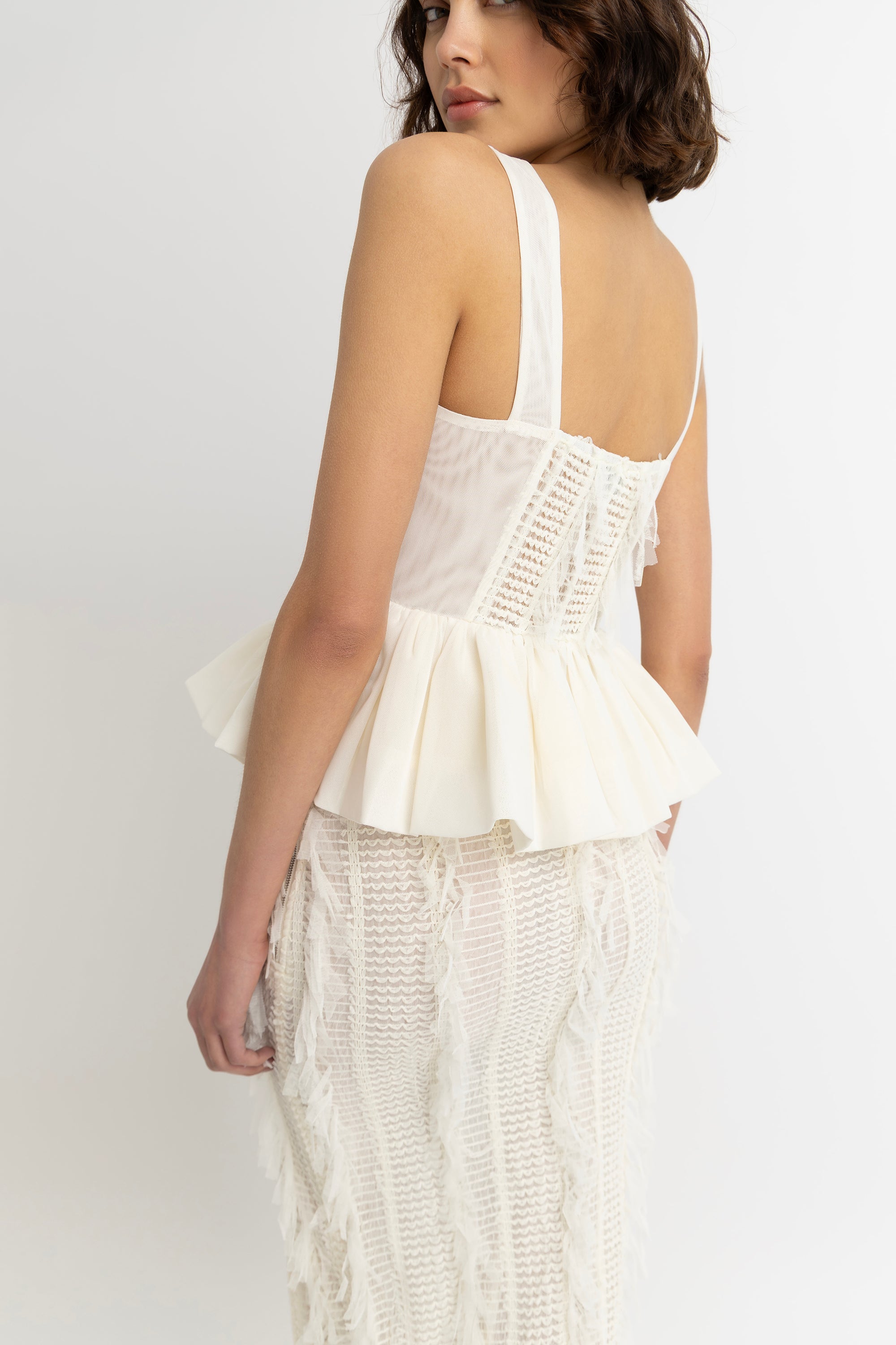 Calla Ivory Peplum Top