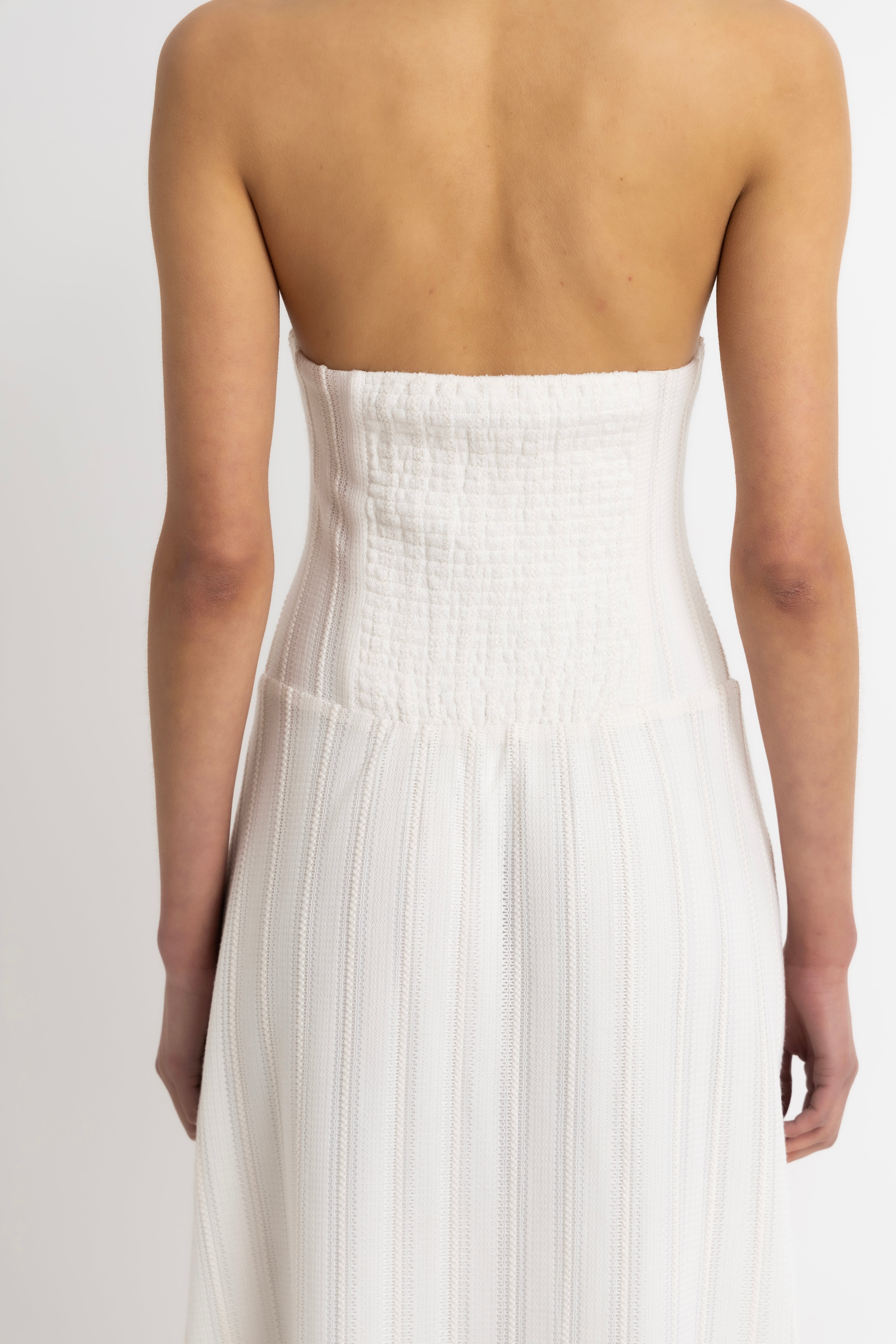 Gaia Cream Crochet Halterneck Maxi Dress