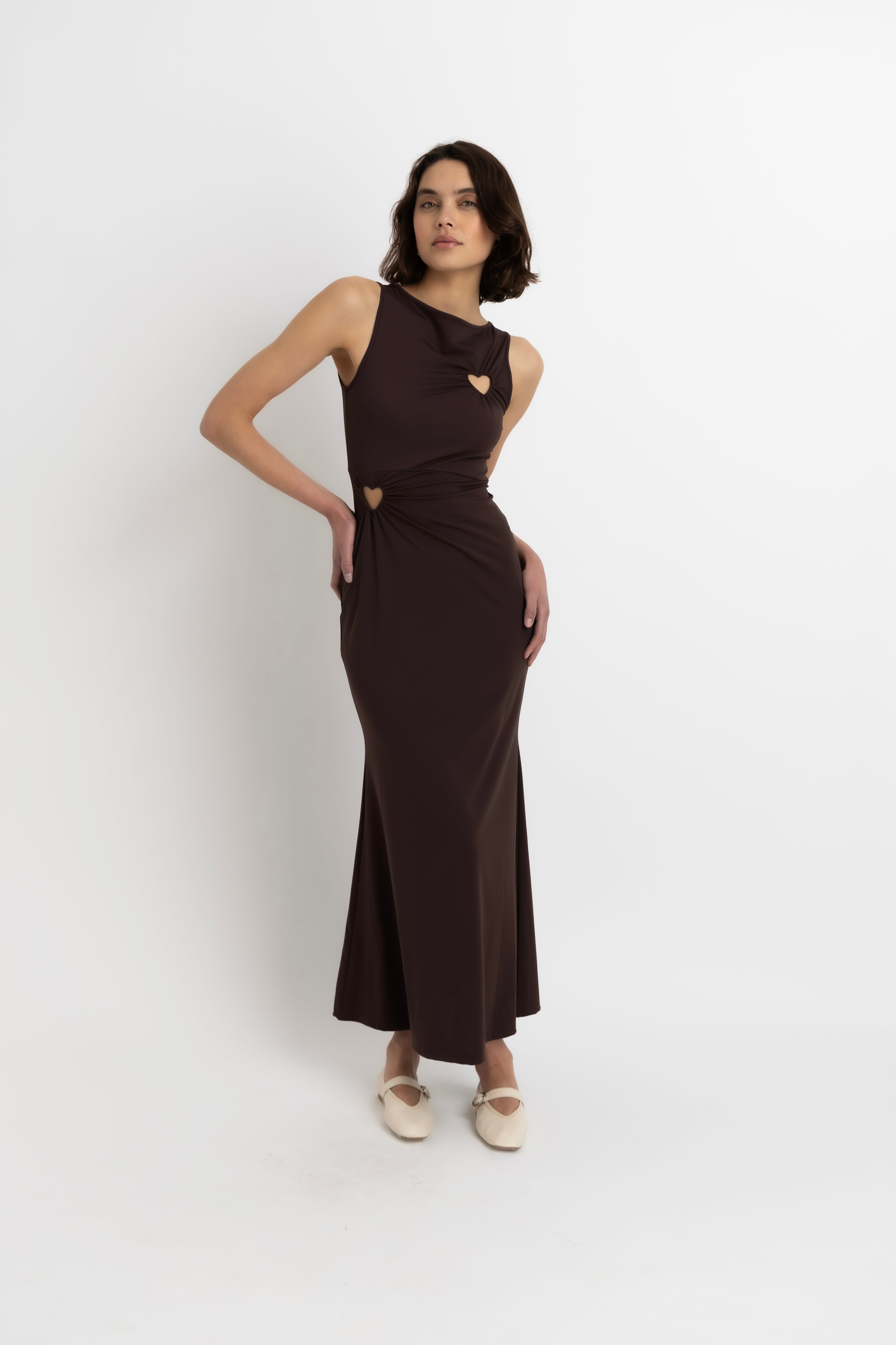 Harlie Brown Heart Cut Out Maxi Dress