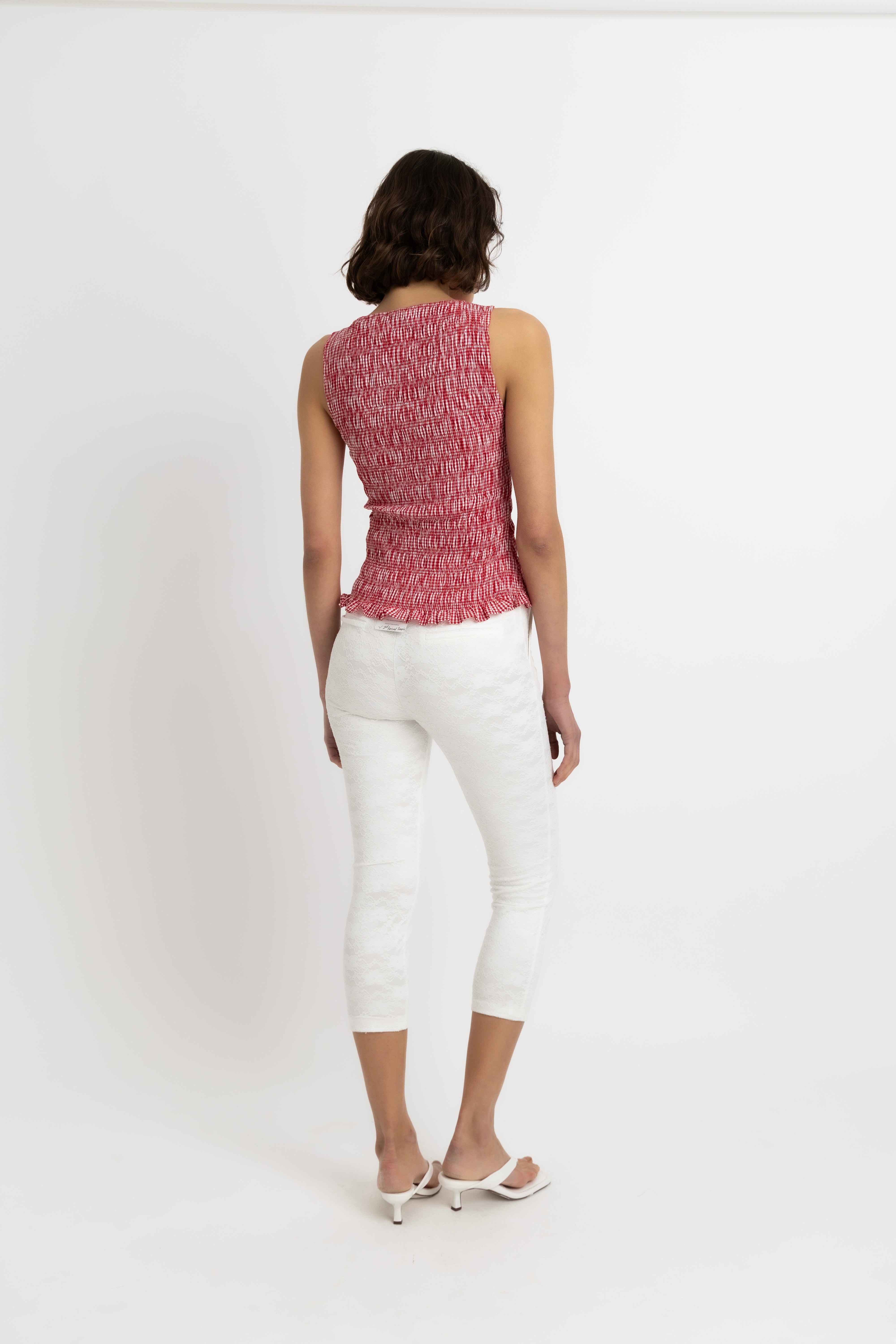 Sonya Pure Cotton Red Gingham Top