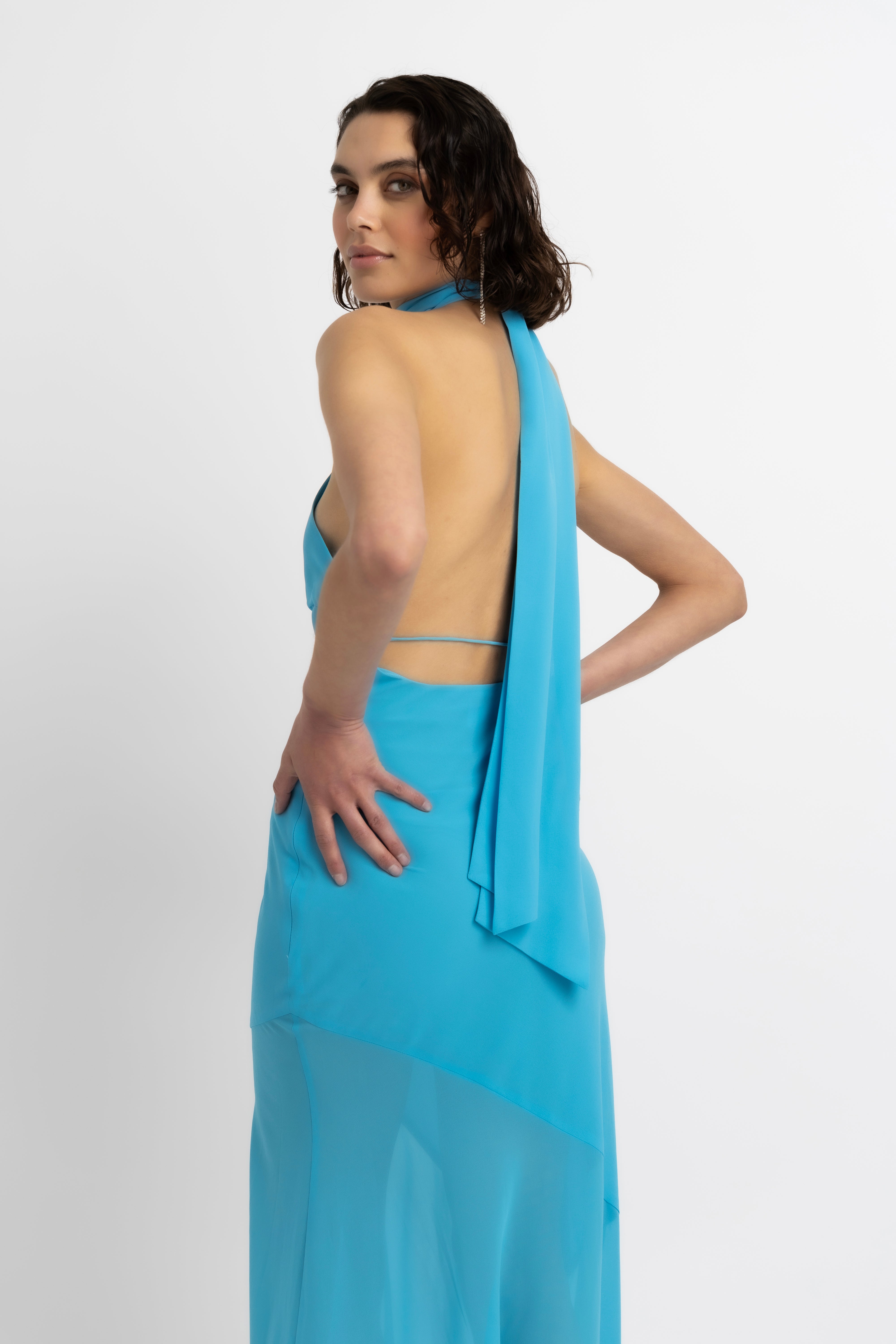 Baia Turquoise Halterneck Maxi Dress