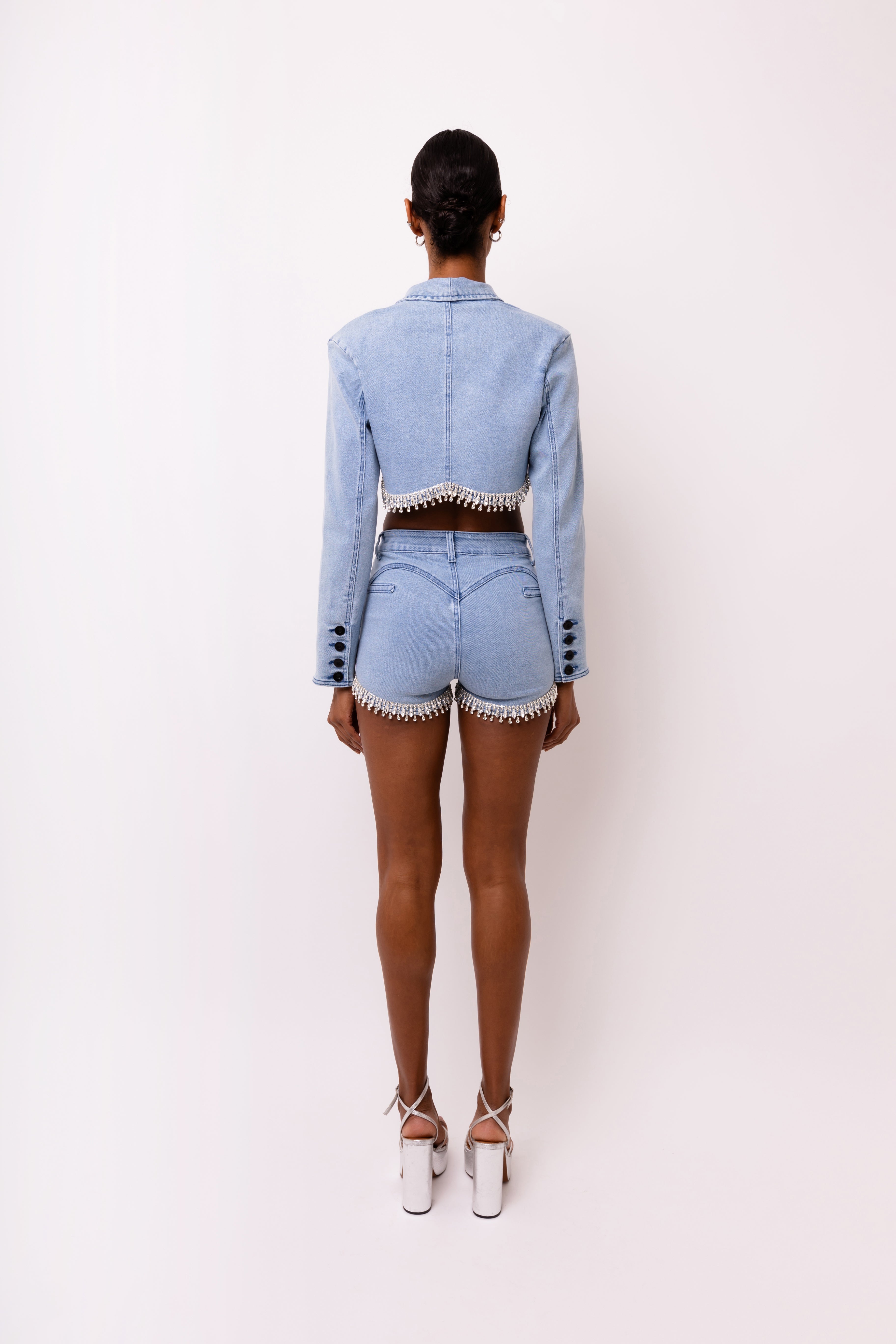 Bae Denim Embellished Shorts