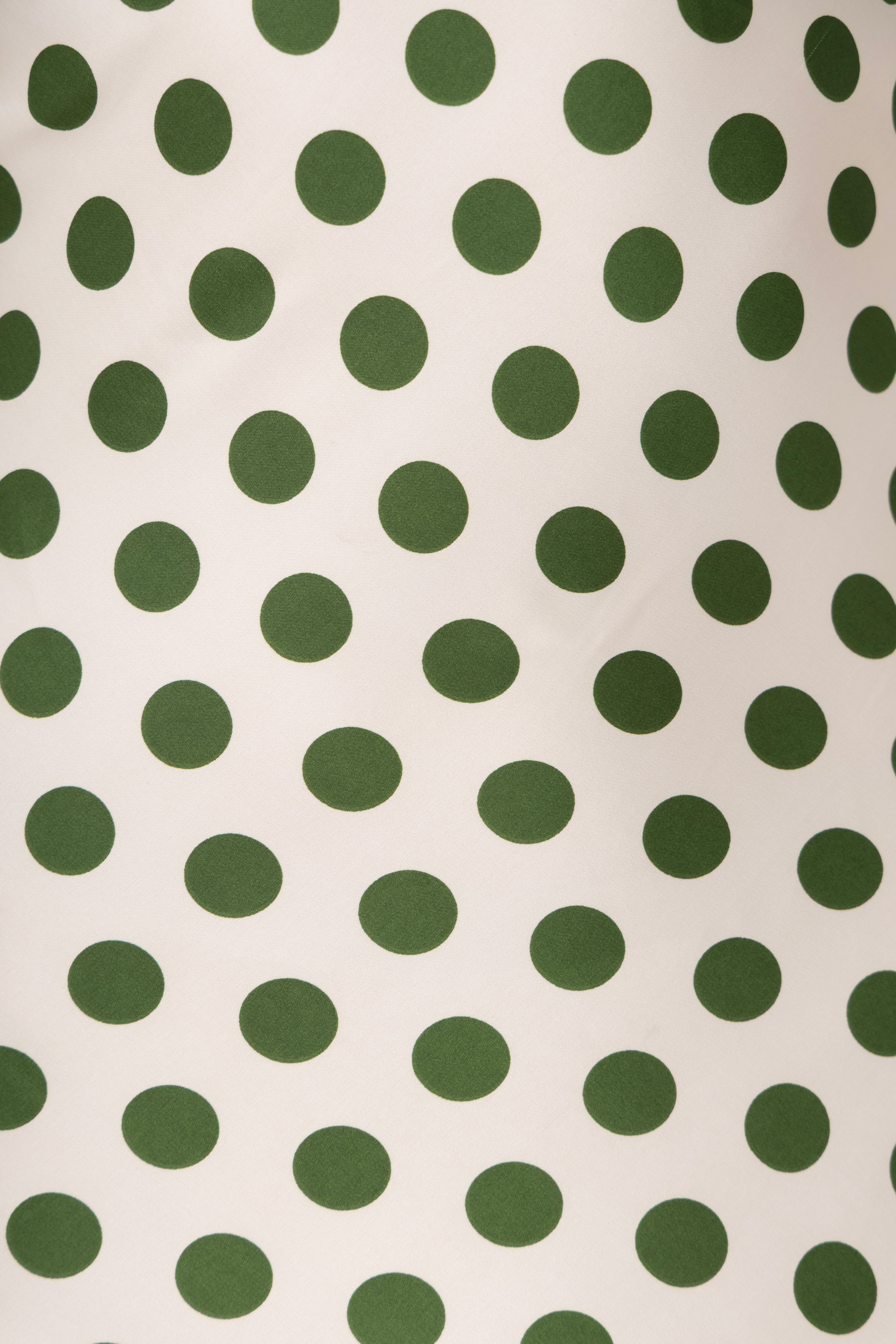 Baia Green Polka Dot Satin Halter Dress