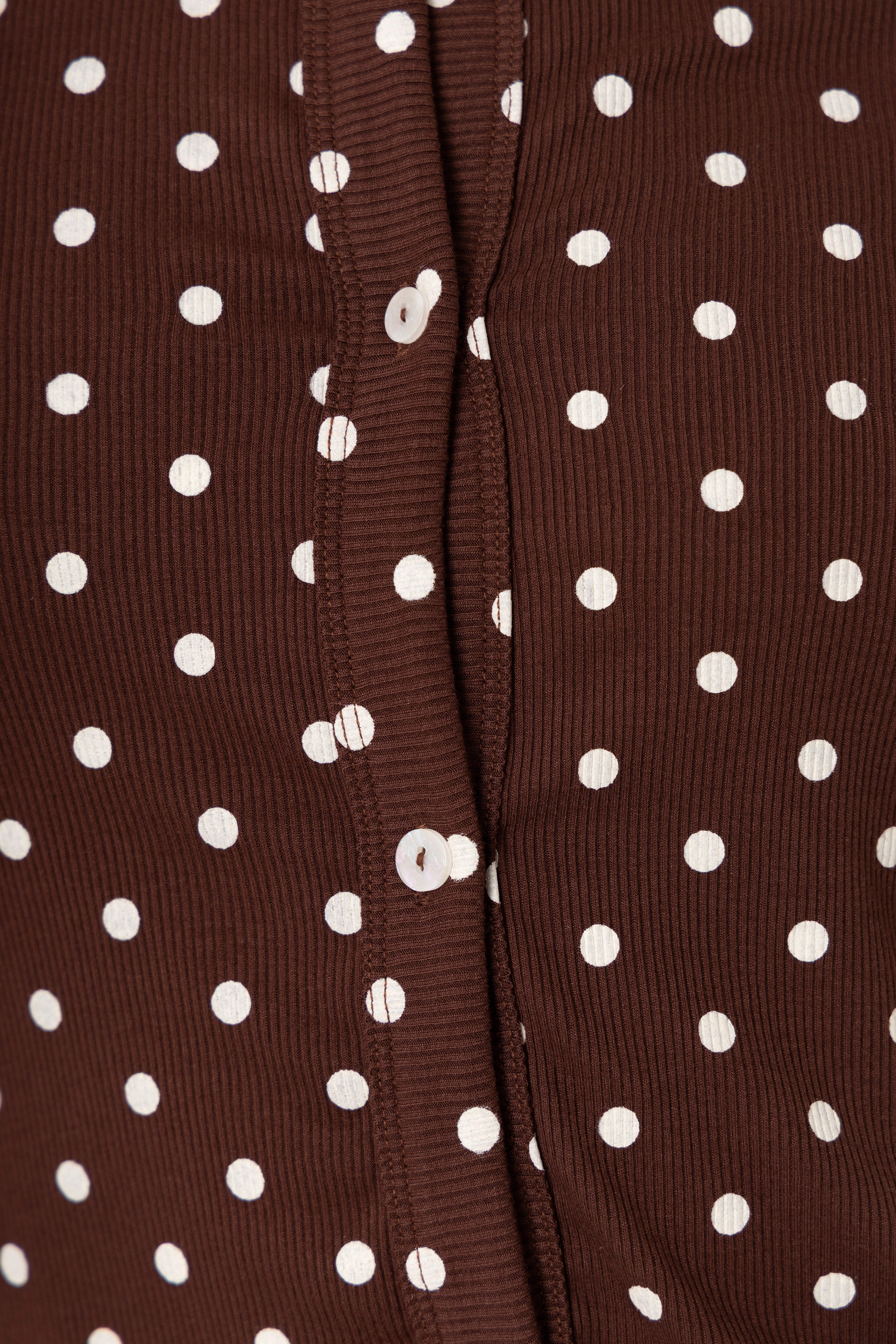 Edie Viscose Brown Polkadot Cardigan
