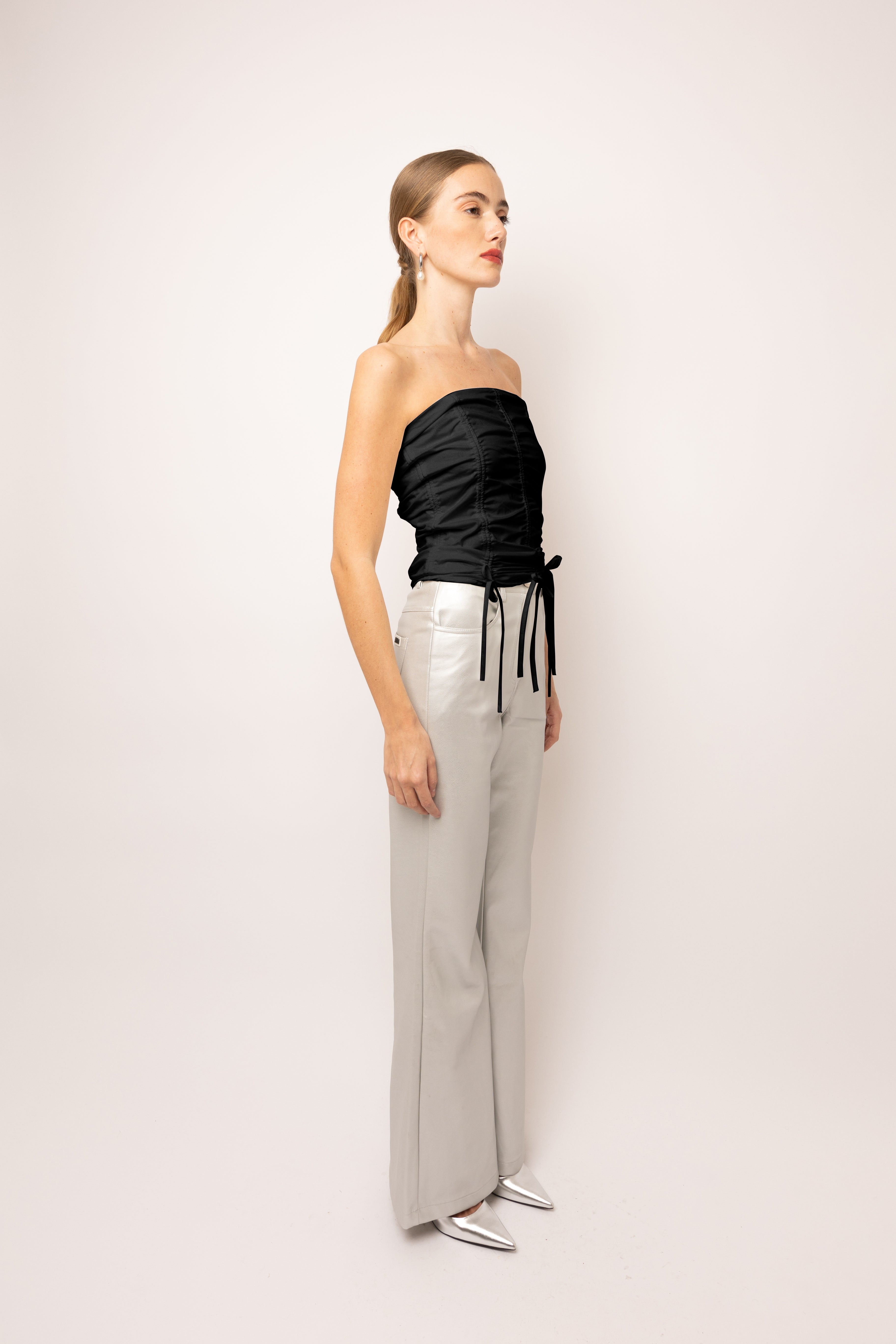 Alexa Pure Cotton Black Utility Top