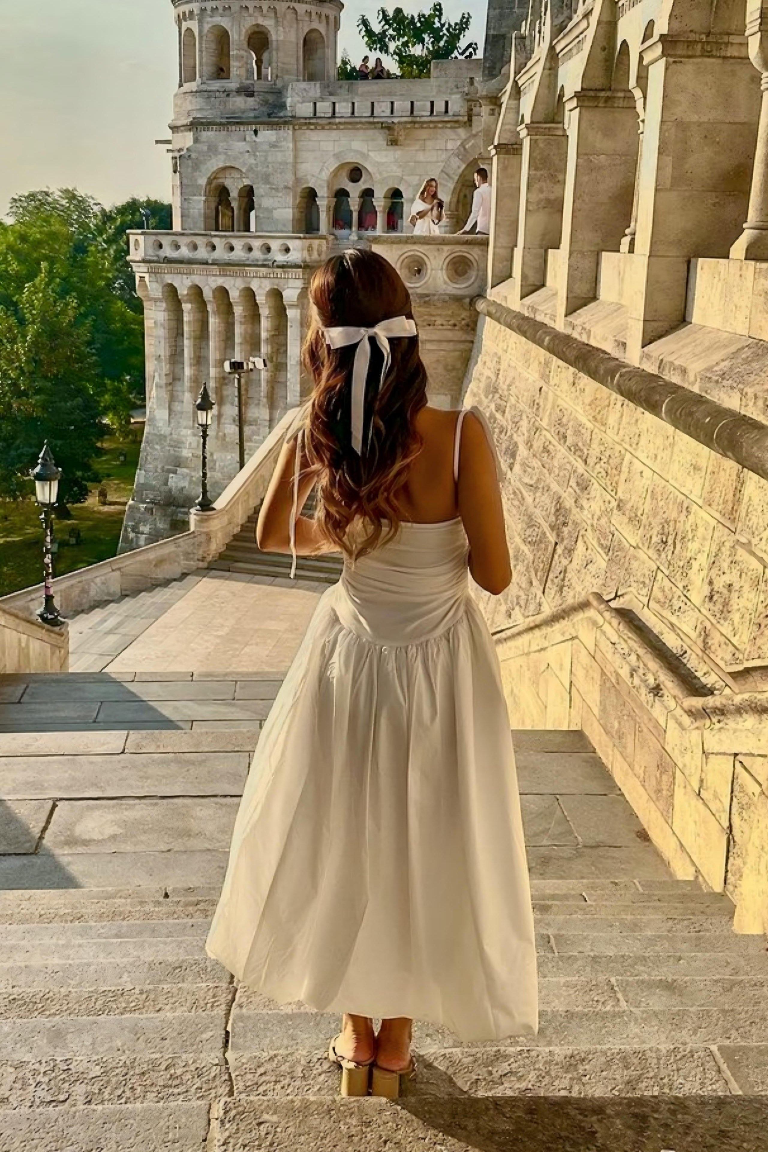 Alexa Rich Cotton White Puffball Dress
