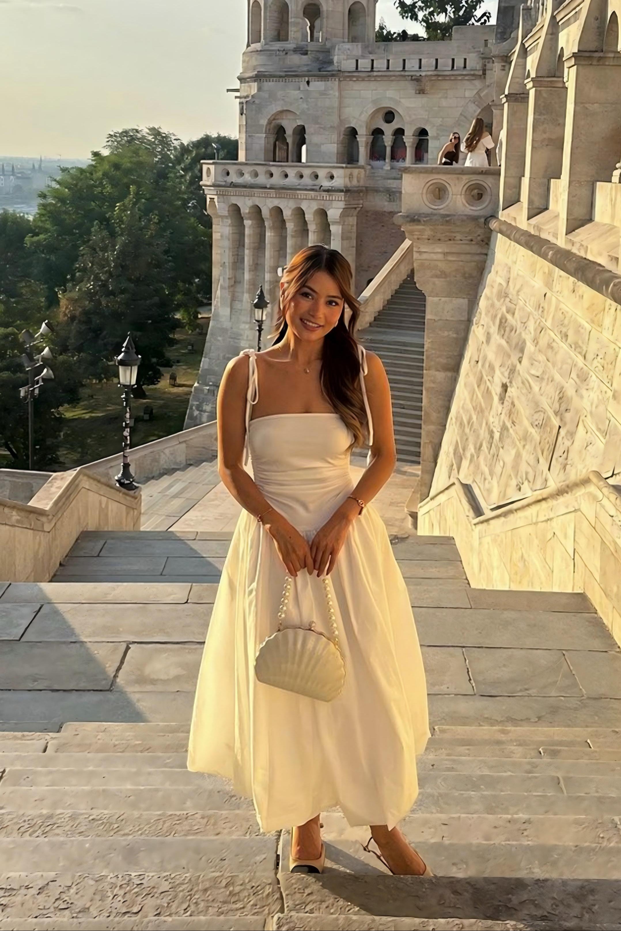 Alexa Rich Cotton White Puffball Dress