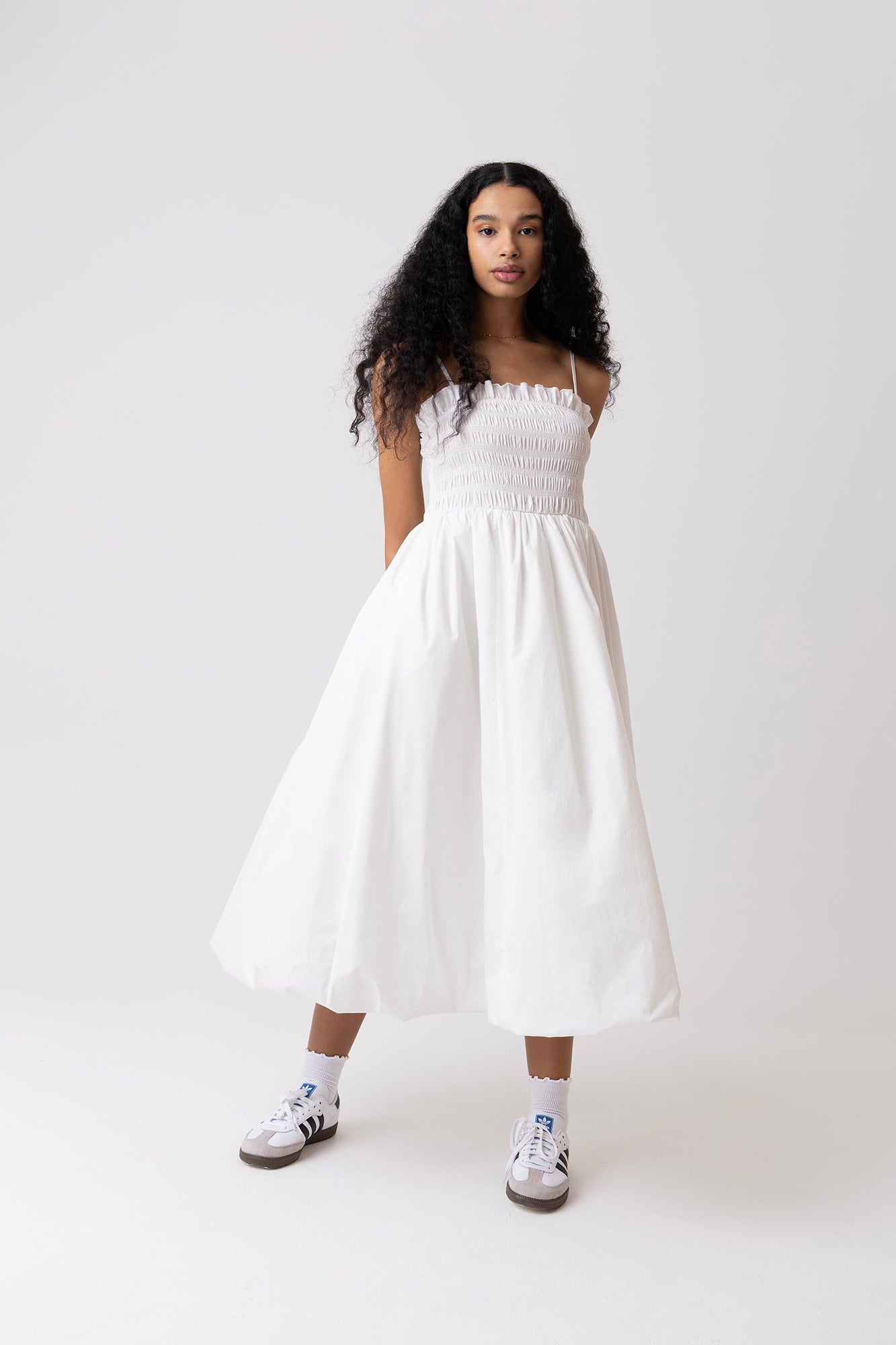 Polly Pure Cotton White Puffball Dress