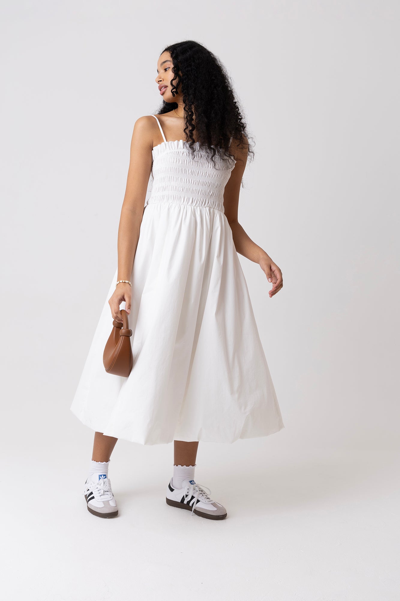 Polly Pure Cotton White Puffball Dress