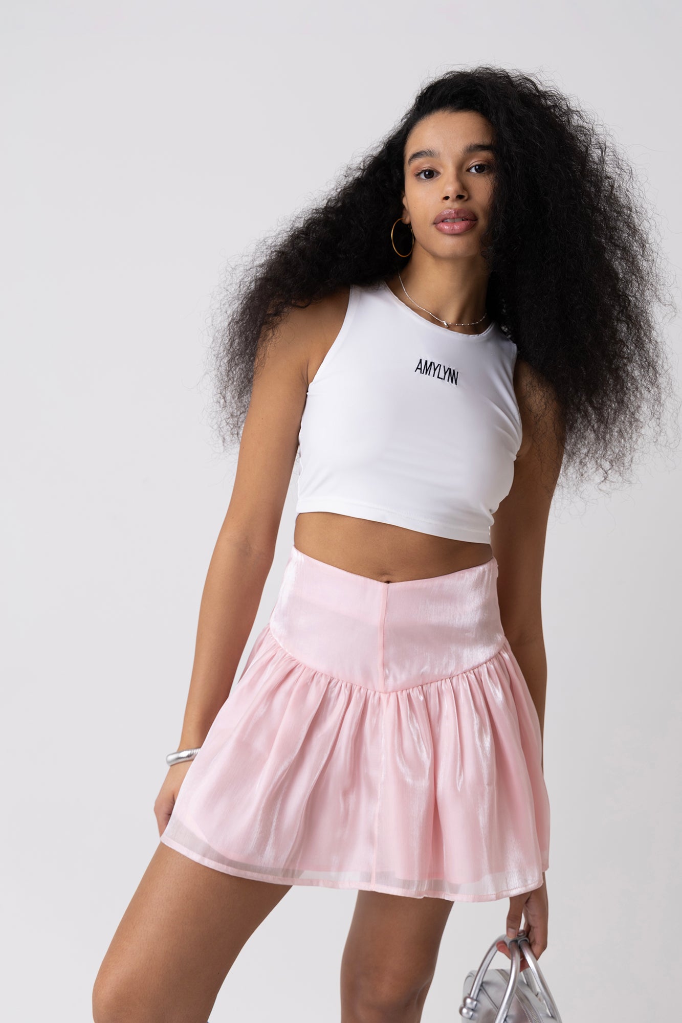Frida Dusty Pink Frill Mini Skirt