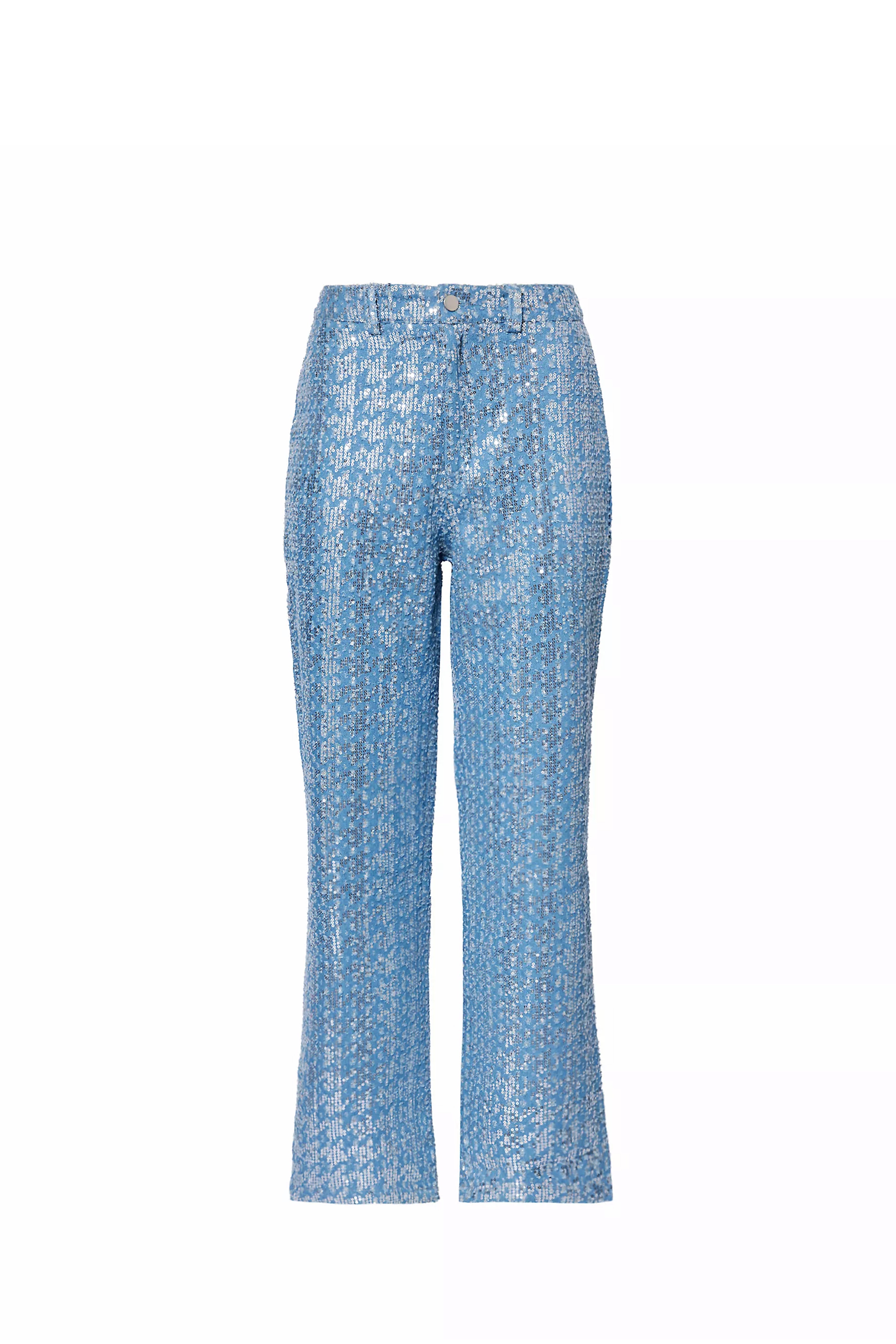 Bambi Sequin Embellished Denim Trousers