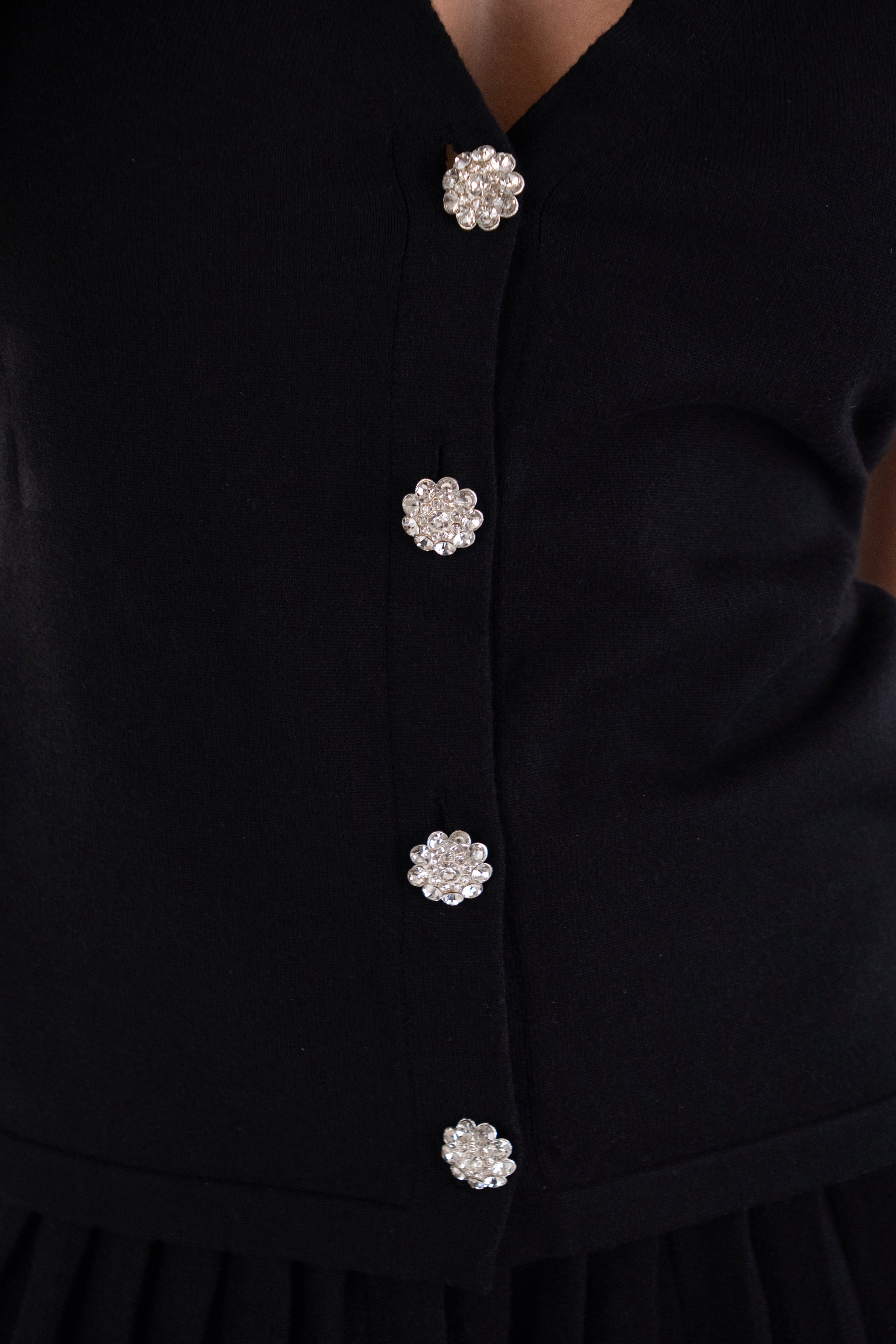 Clarissa Black Viscose Knitted Halter Top