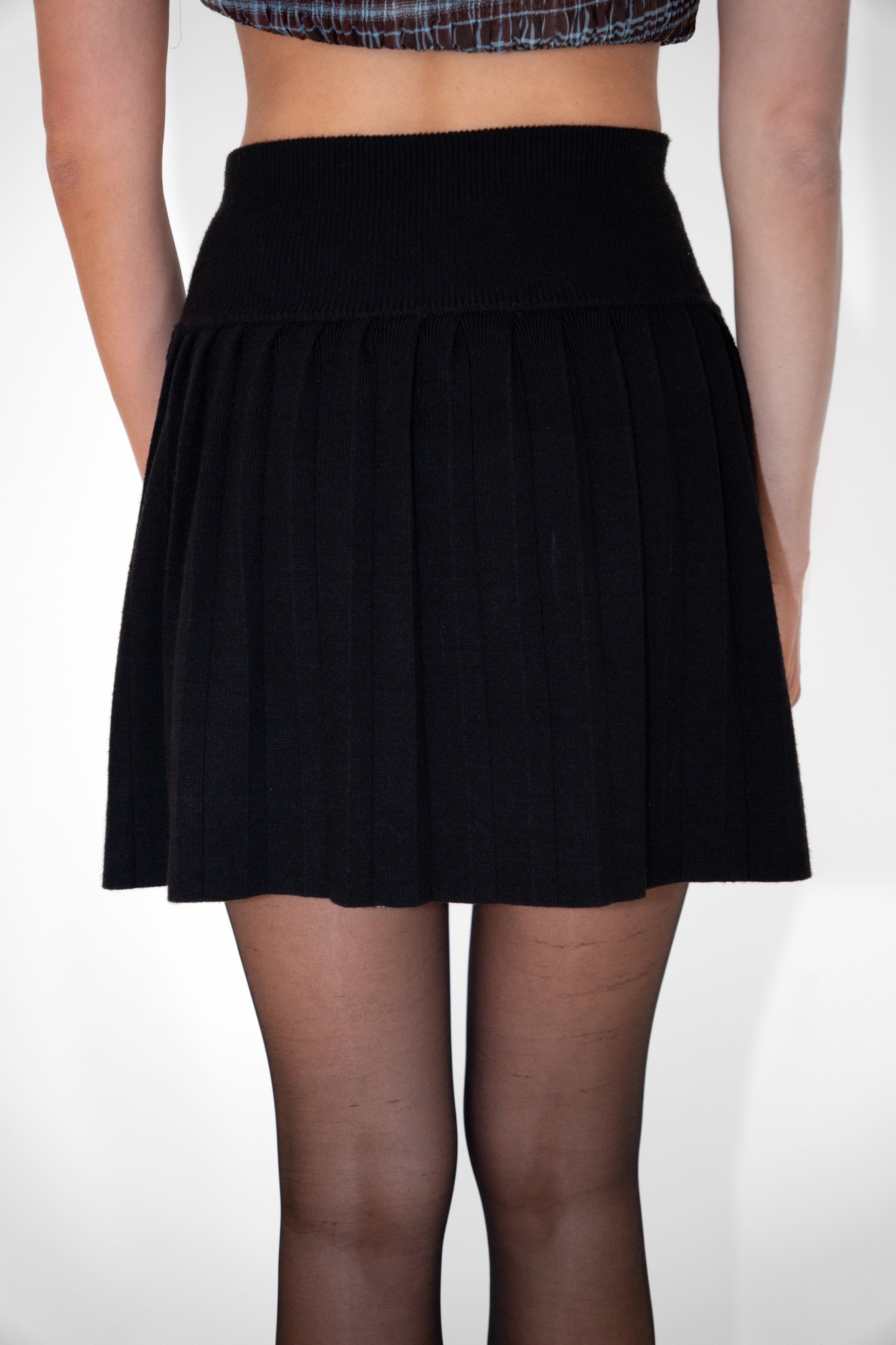 Clemmie Knit Pleated Mini Skirt