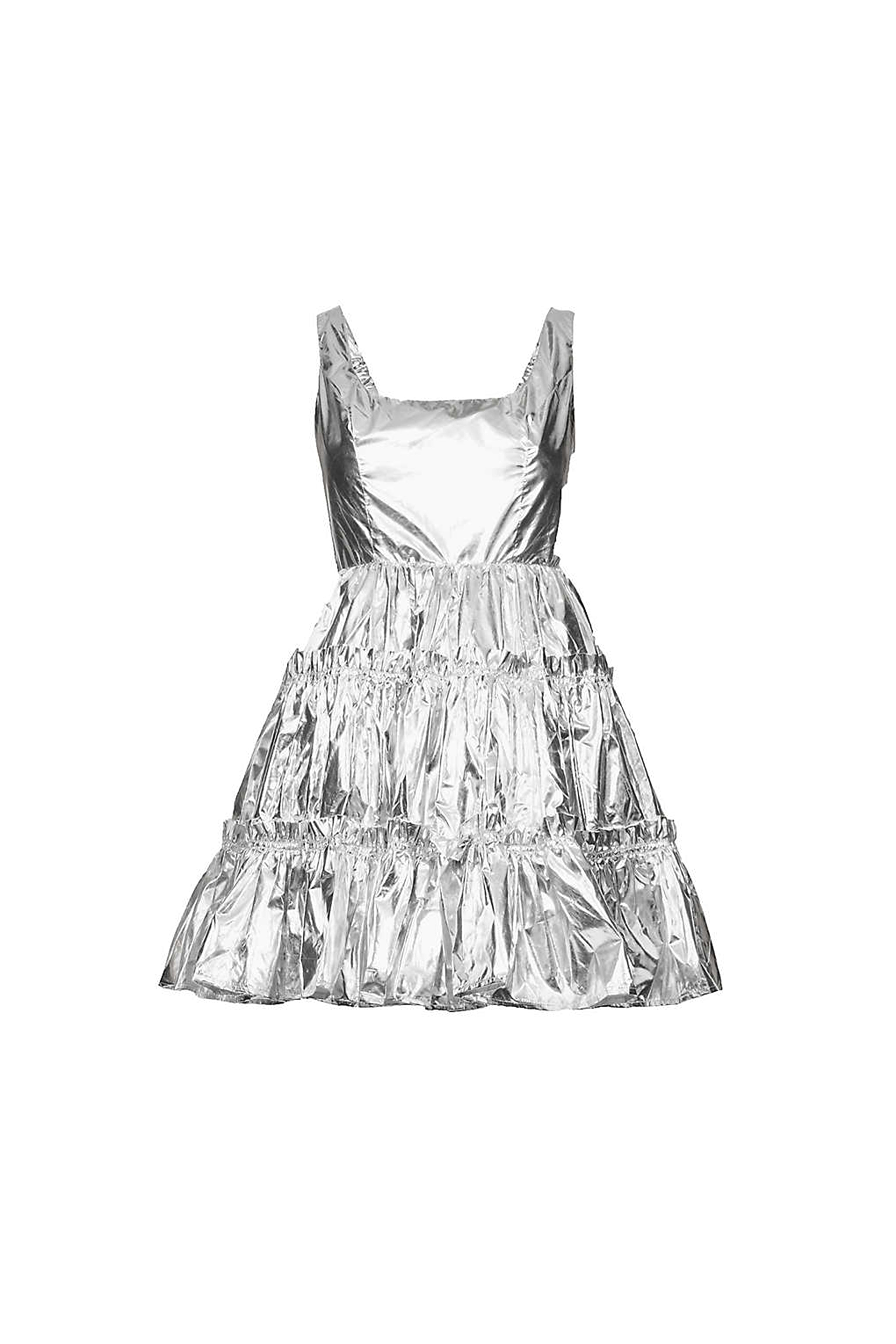 Lolly Silver Metallic Mini Dress