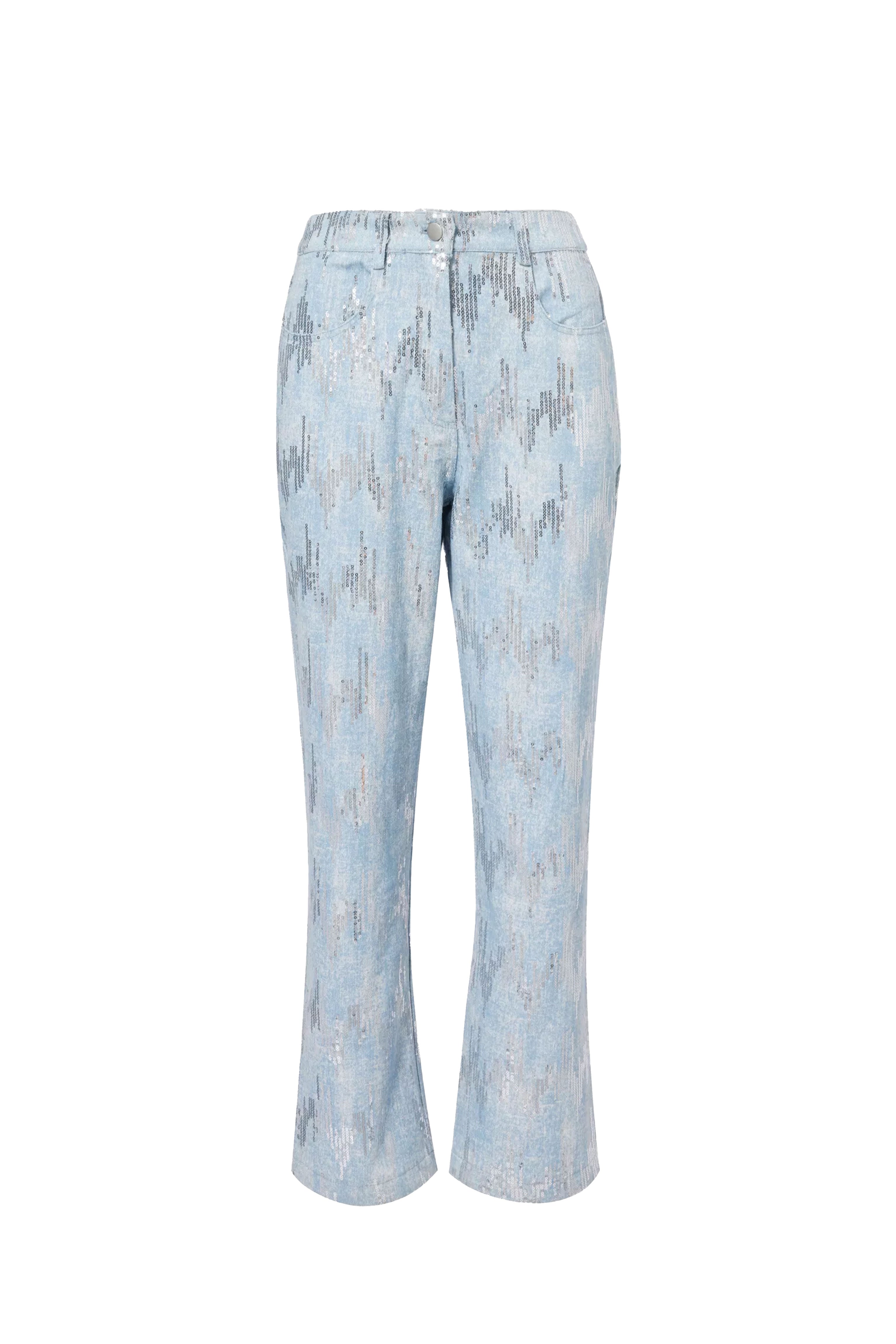 Teddie Embellished Denim Trousers