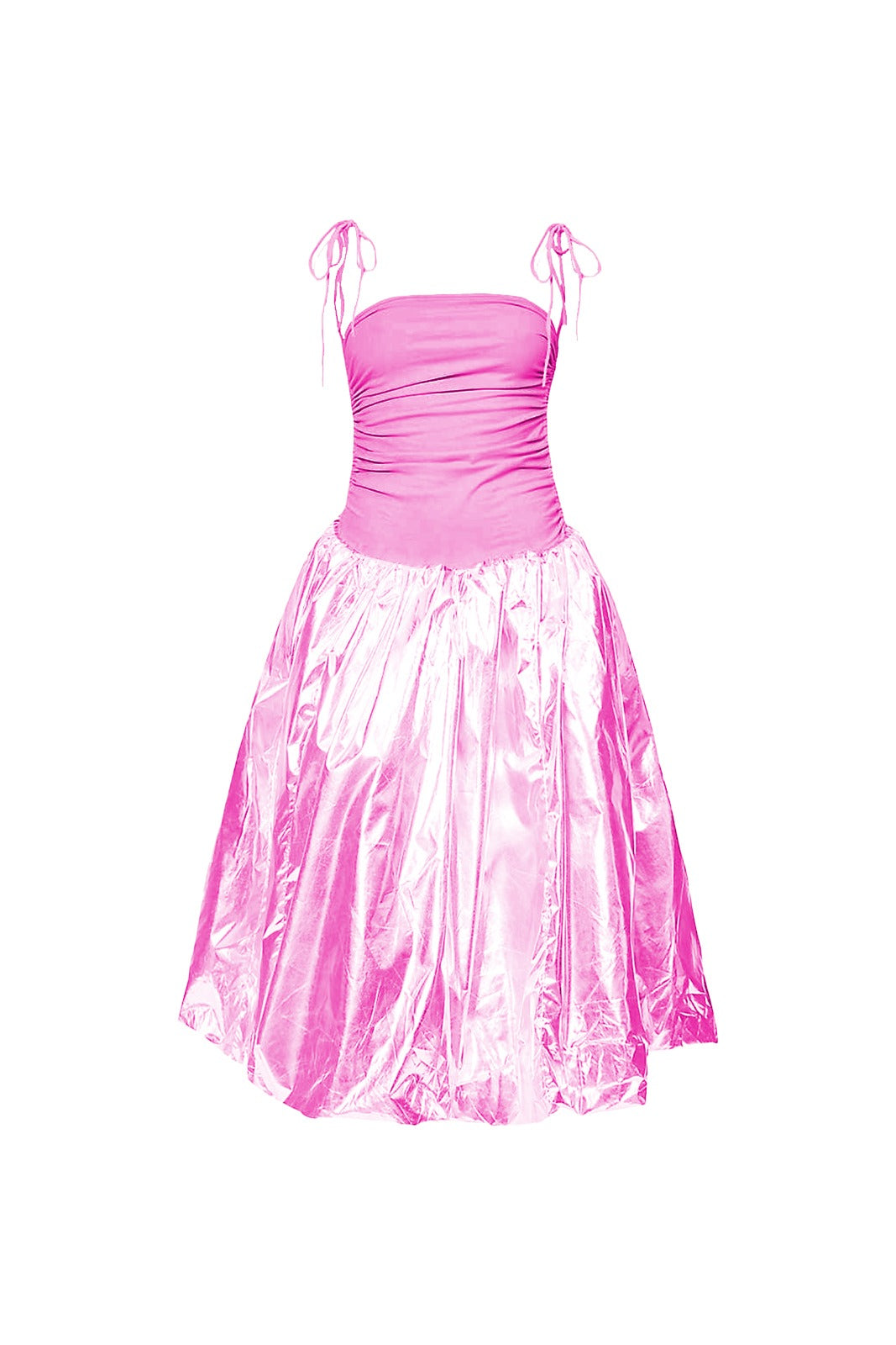 Alexa Pink Metallic Puffball Dress