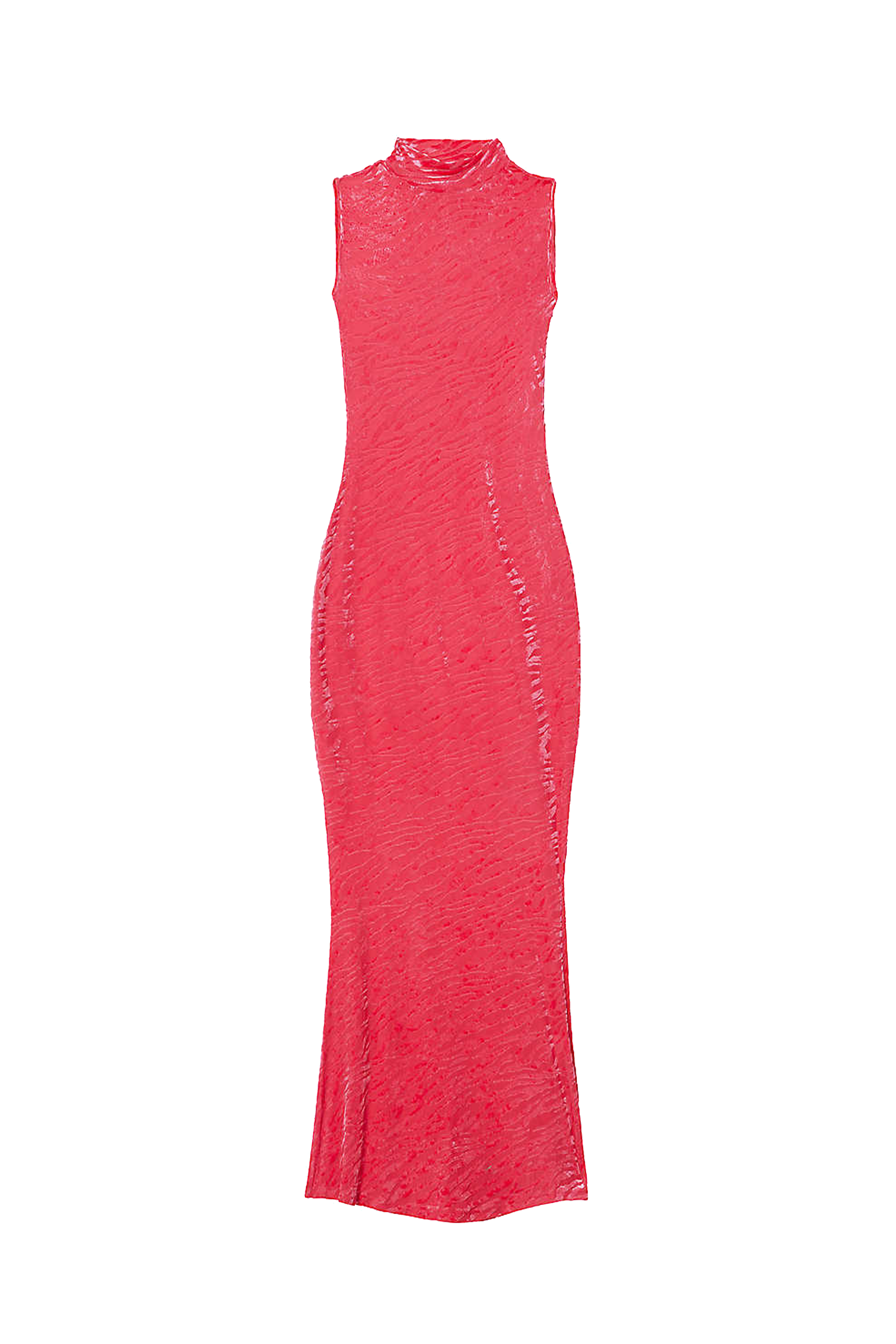 Lana Pink Fitted High Neck Dress