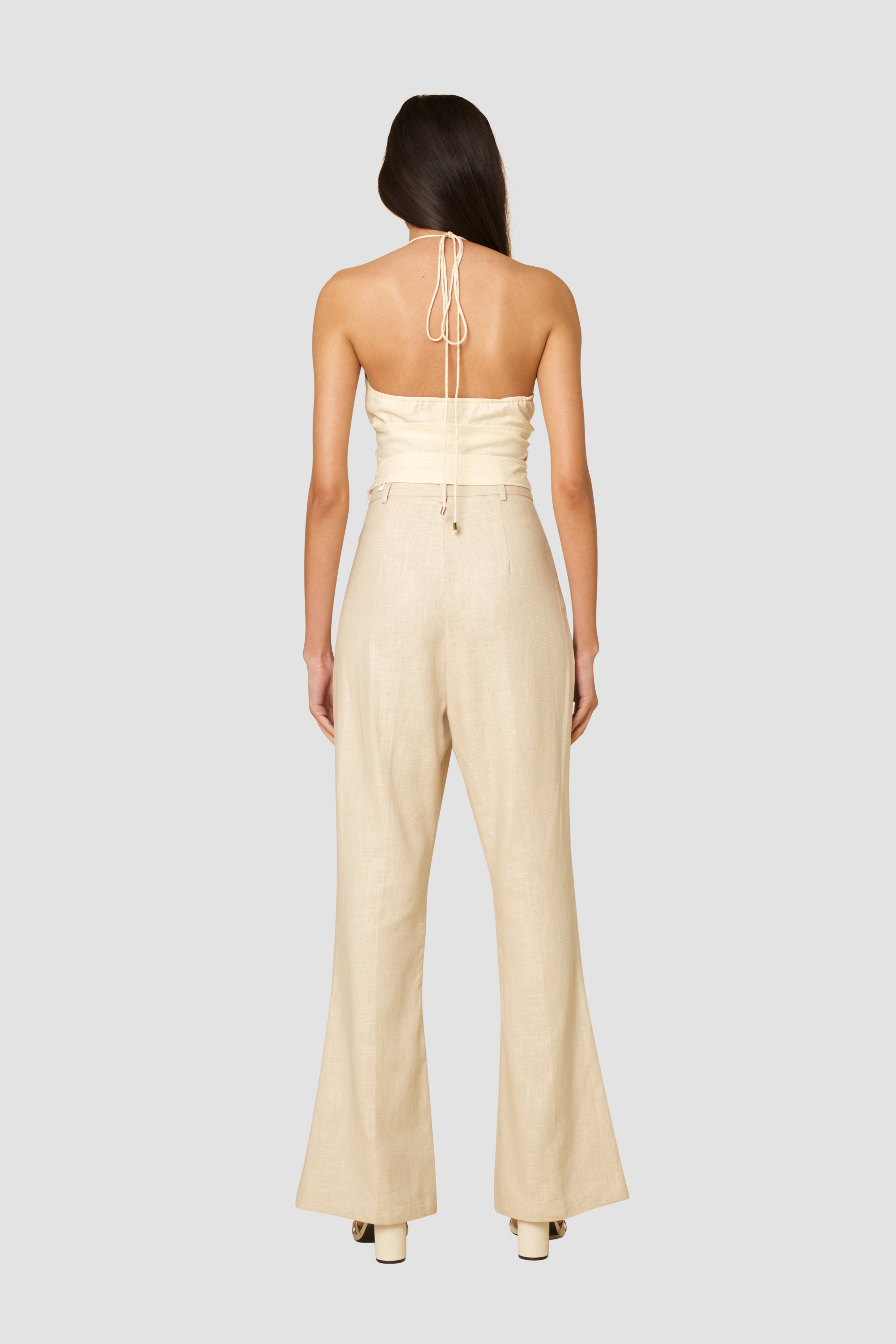 Cally Cream Halter Neck Top