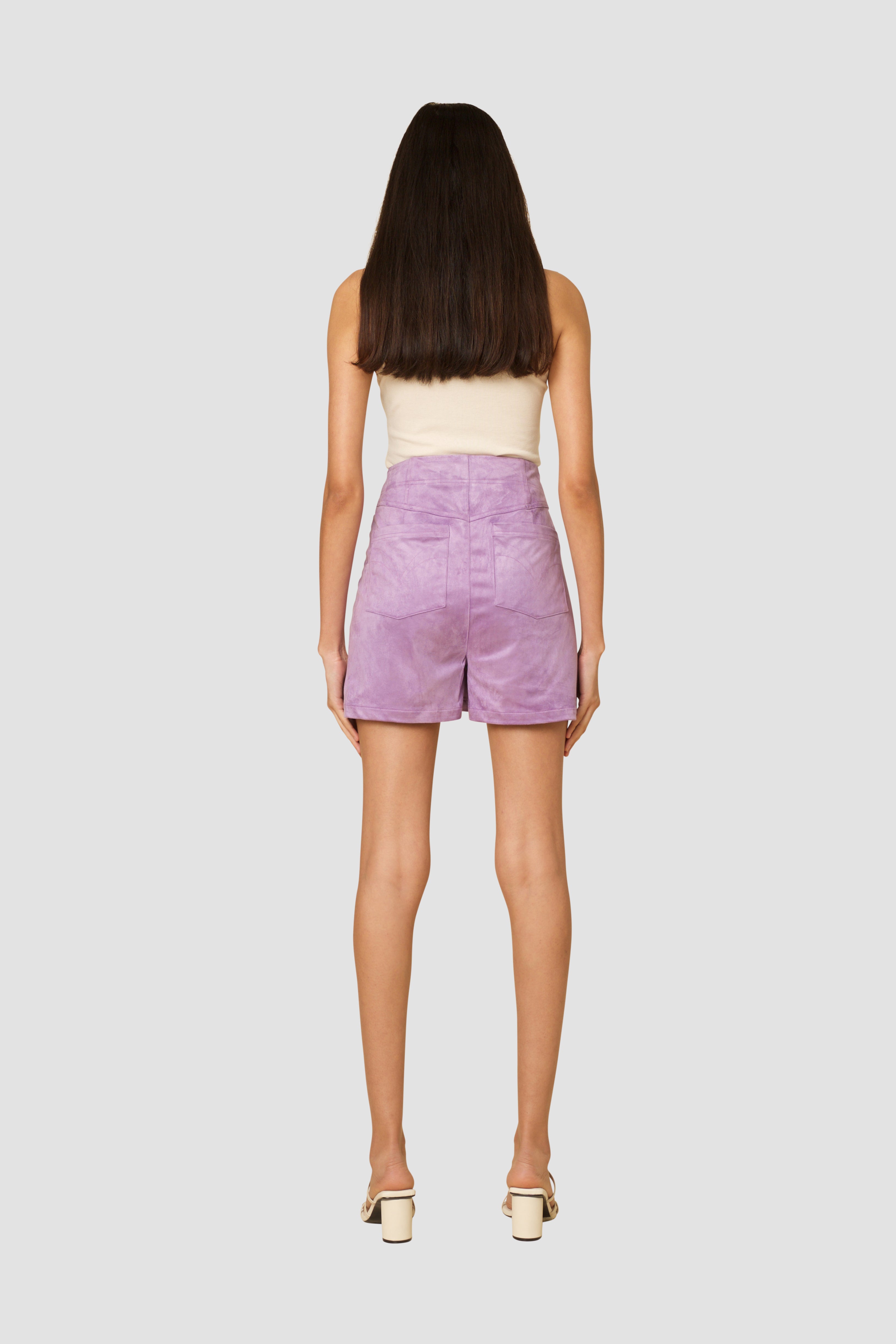 Jackson Purple Suede Shorts