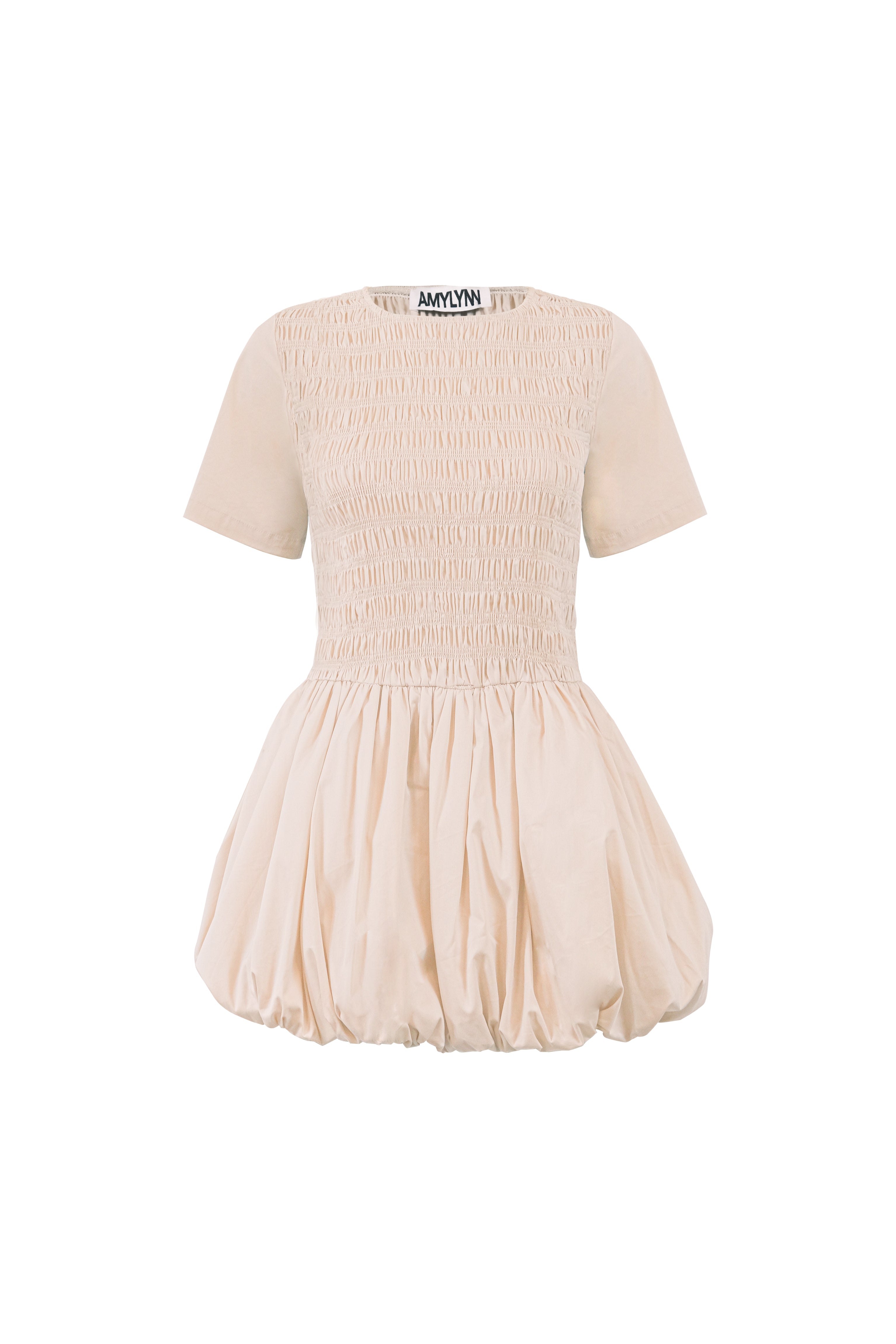 Eleanor Milk Puffball Mini Dress