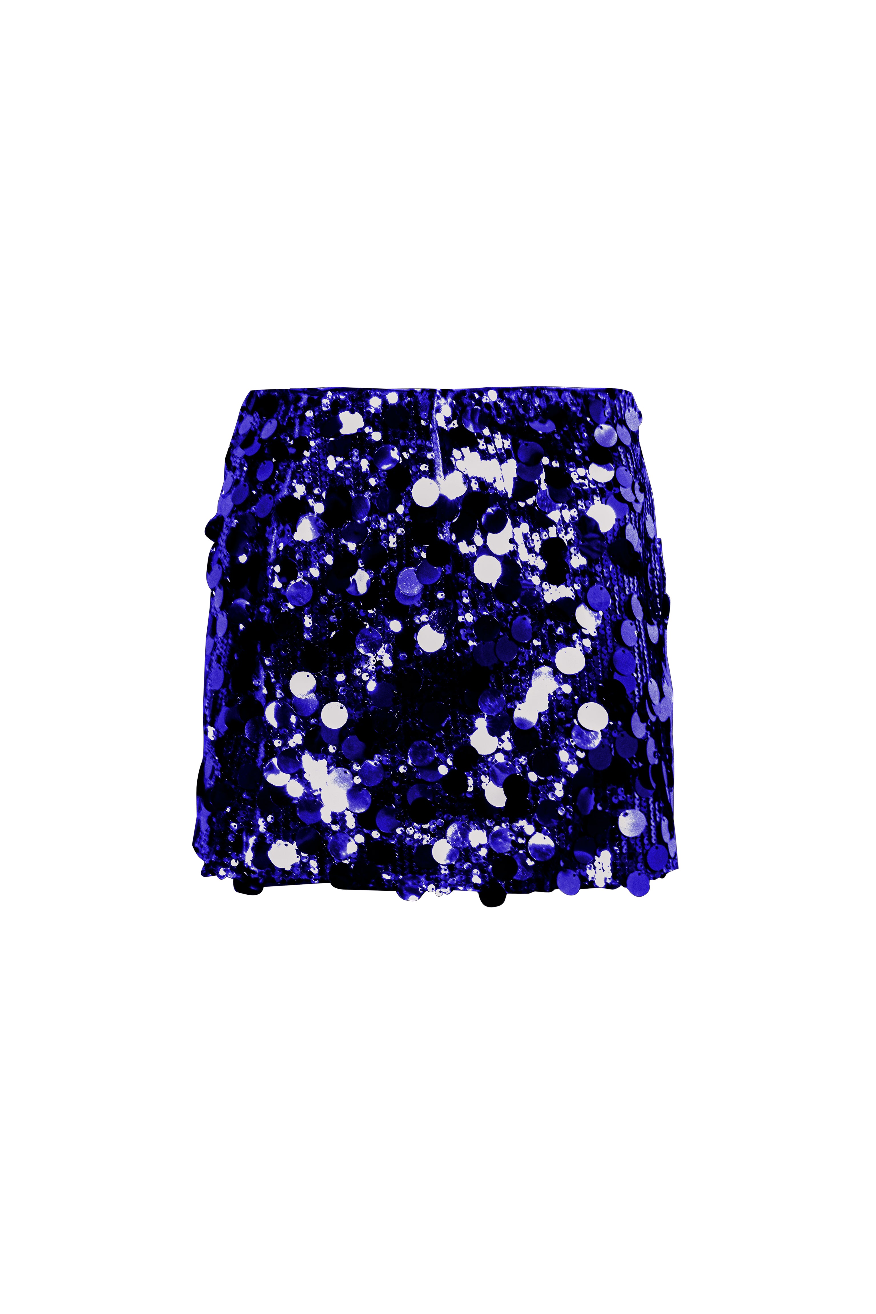 Oceane Cobalt Blue Disc Mini Skirt