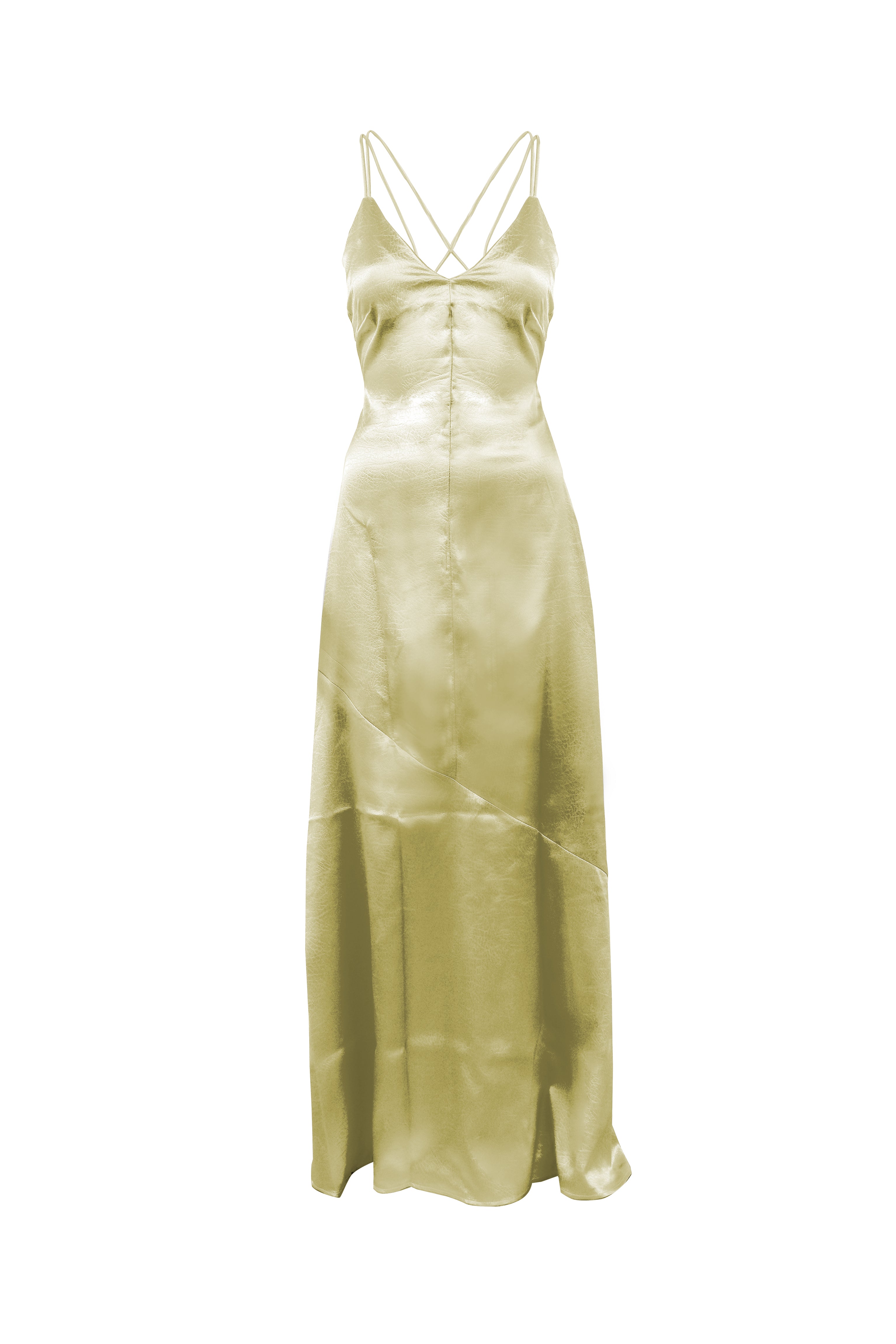 Leonie Mint Satin Maxi Dress