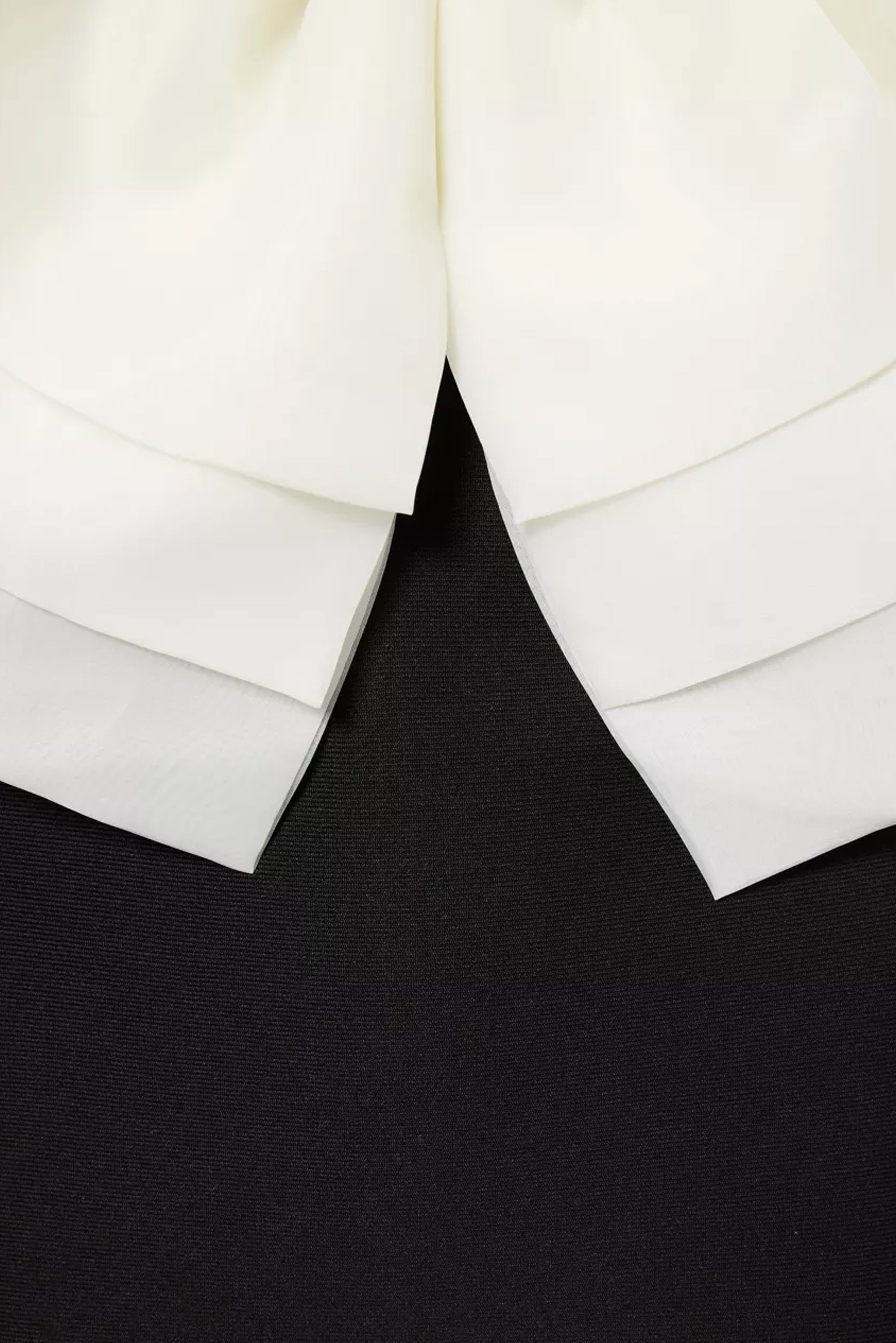 Oscar Black Bandage Organza Bow Mini Dress