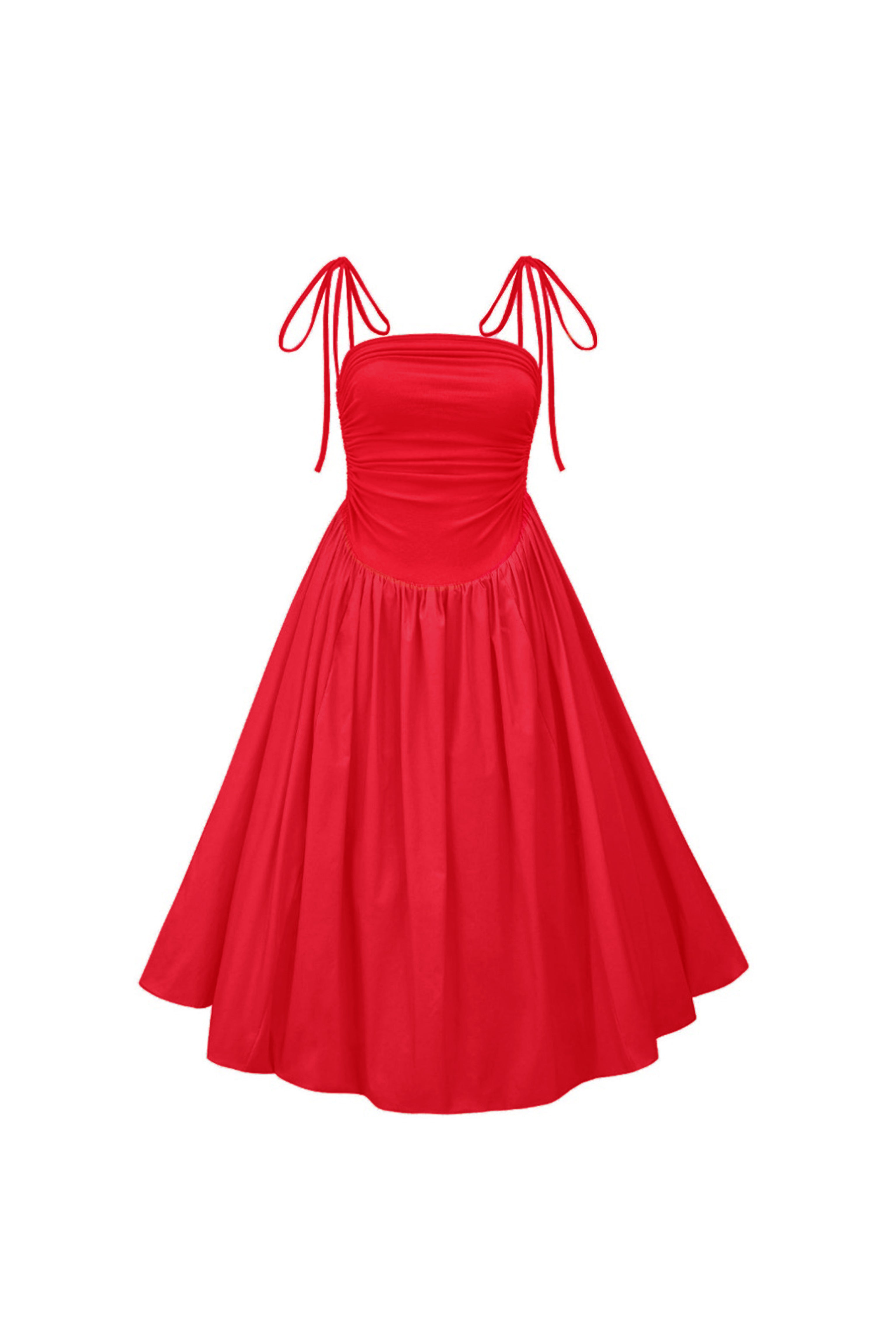 Alexa Cherry Red Puffball Dress