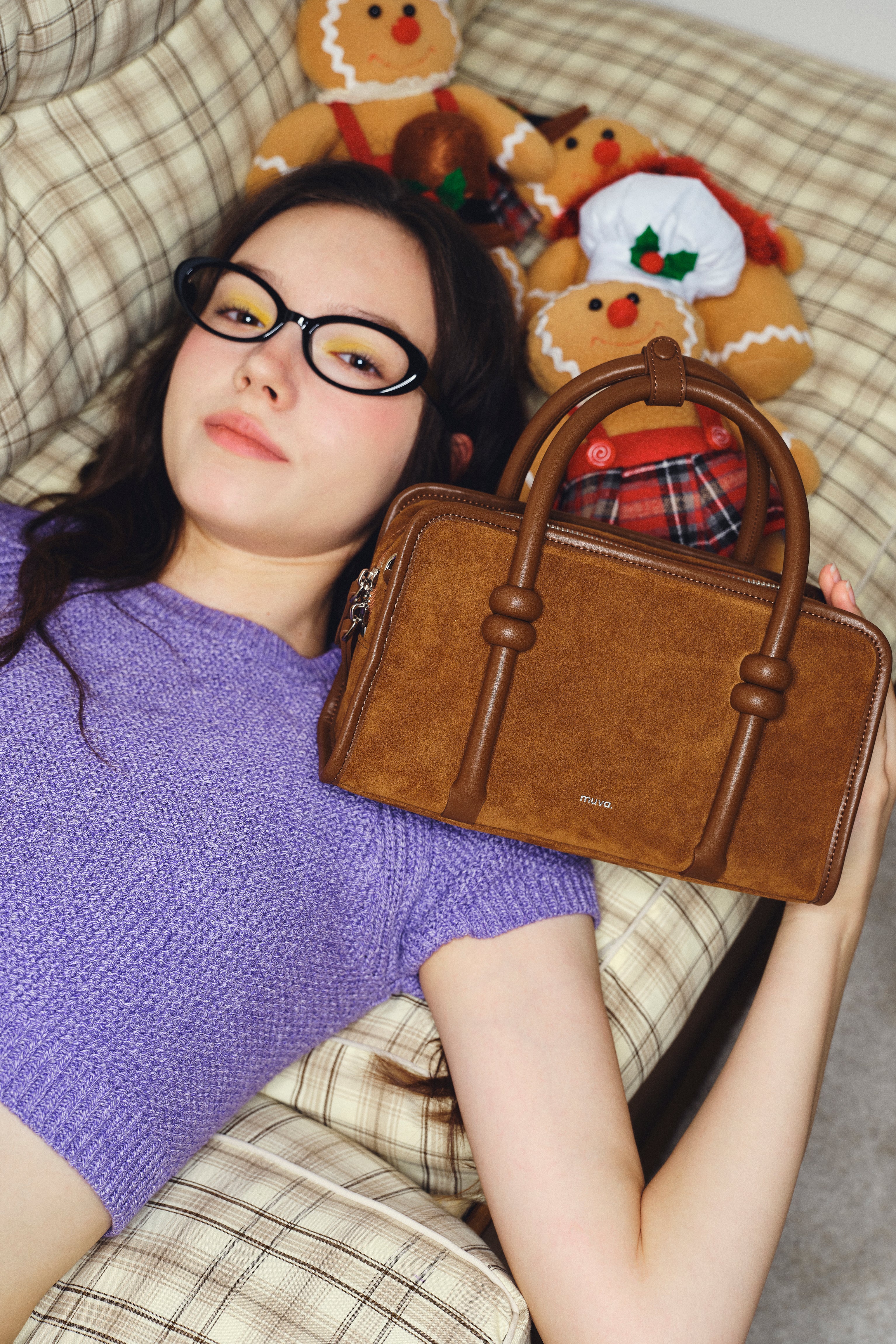 Aspen Latte Brown Suede Bag